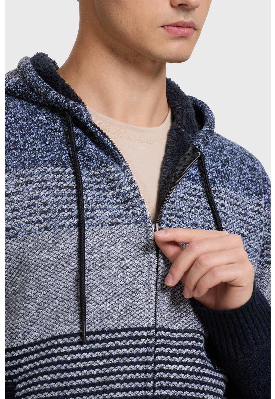 Polerón Hombre Con Polar Azul-1