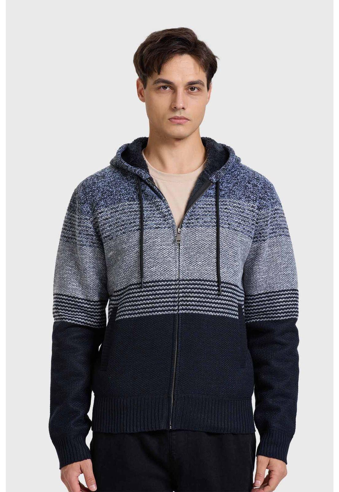 Polerón Hombre Con Polar Azul-2