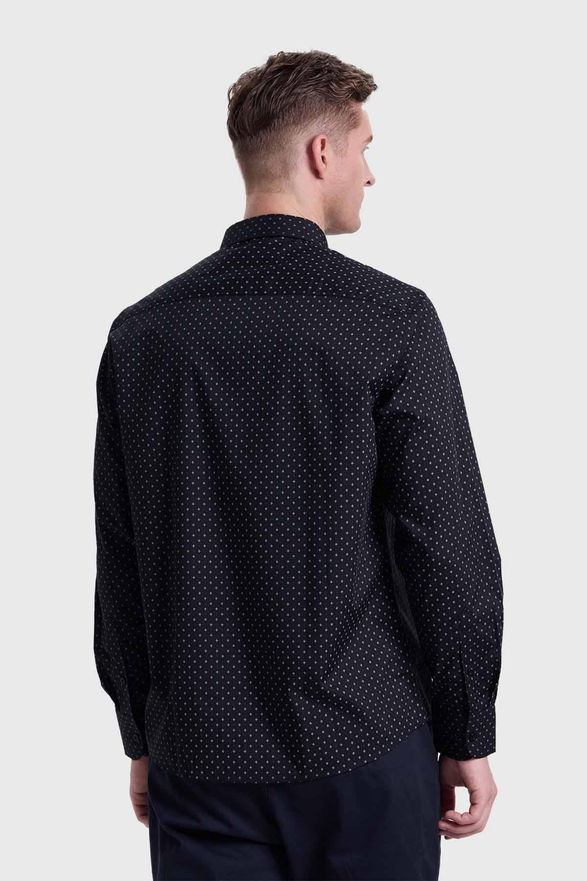 Camisa Hombre Fantasía Negro-2