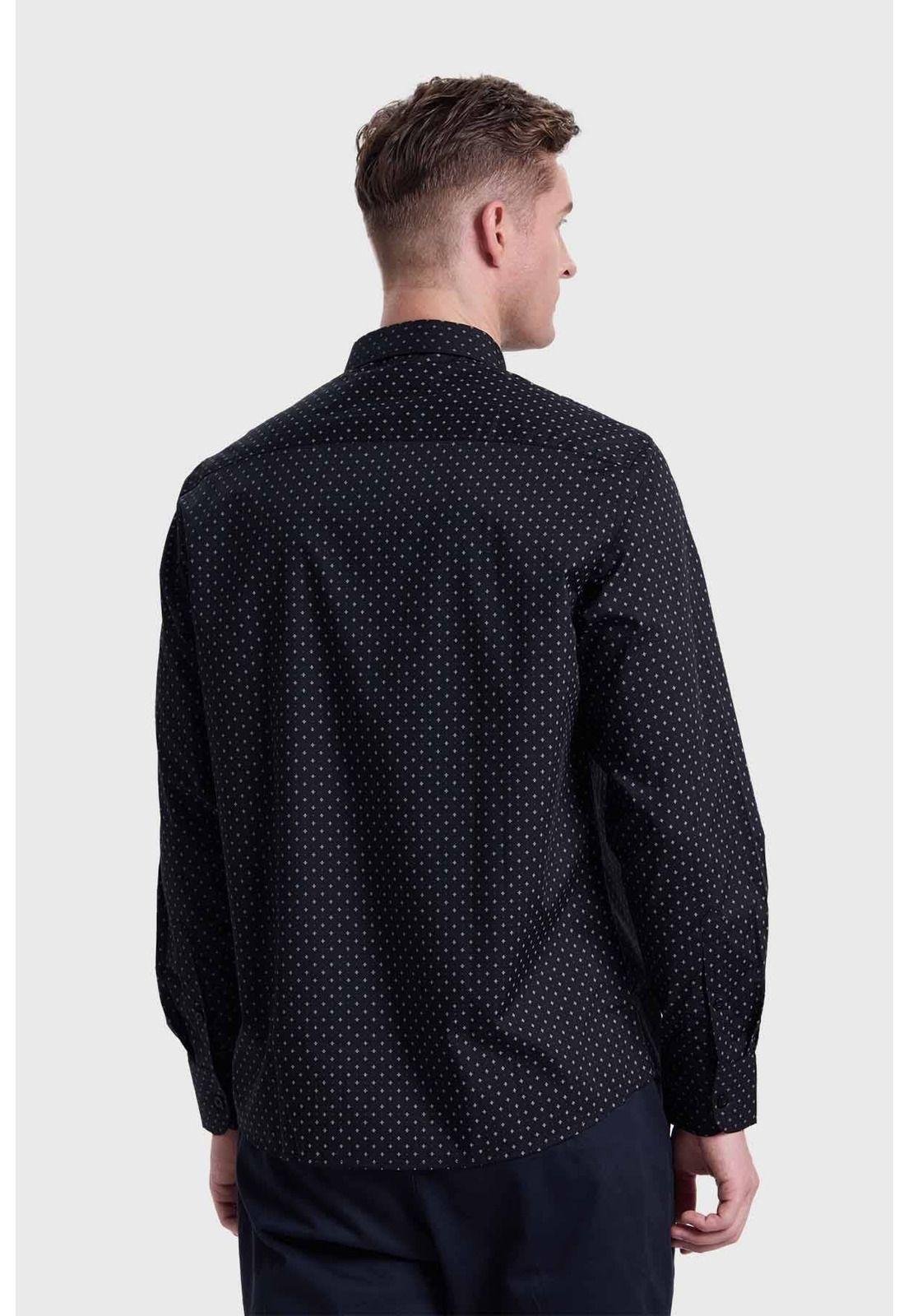 Camisa Hombre Fantasía Negro-2