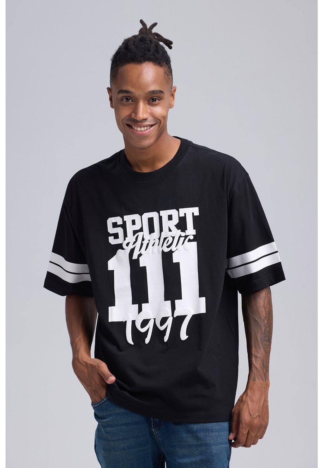 Polera Hombre Print Negro - lll-0