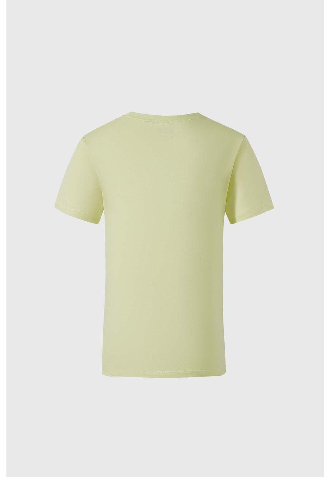 Polera Niño Lavado Con Print Amarillo-1