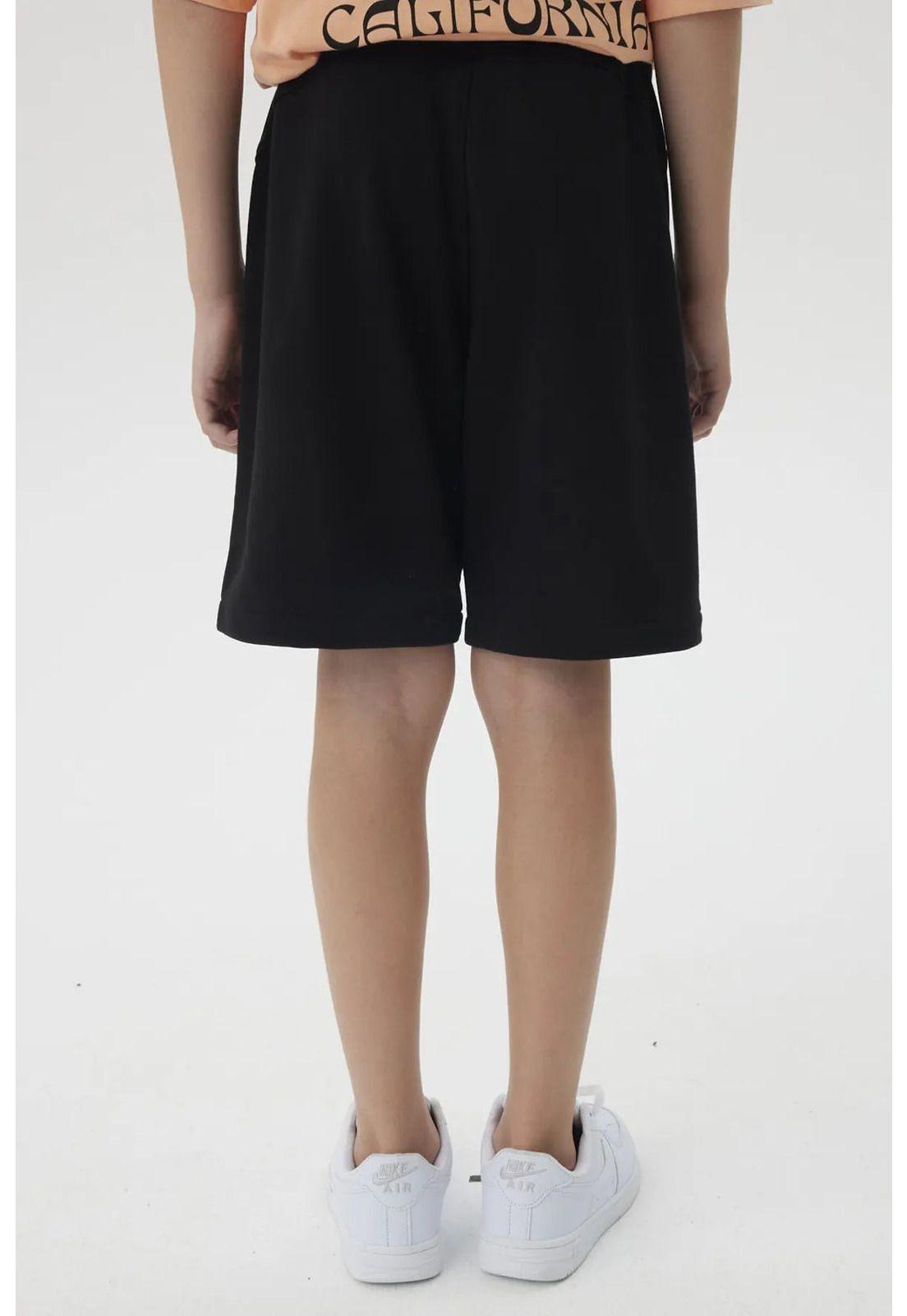 Bermuda Niño Franela Con Cierre Negro-2