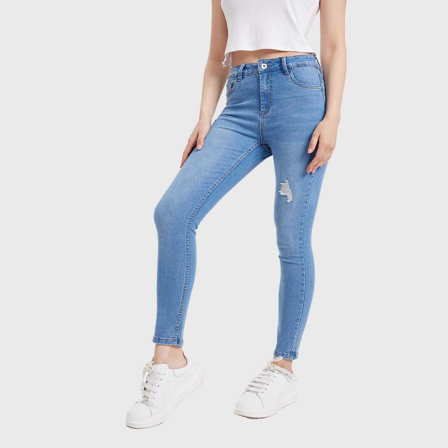 Jeans Mujer Super Skinny Lia Azul Claro-1