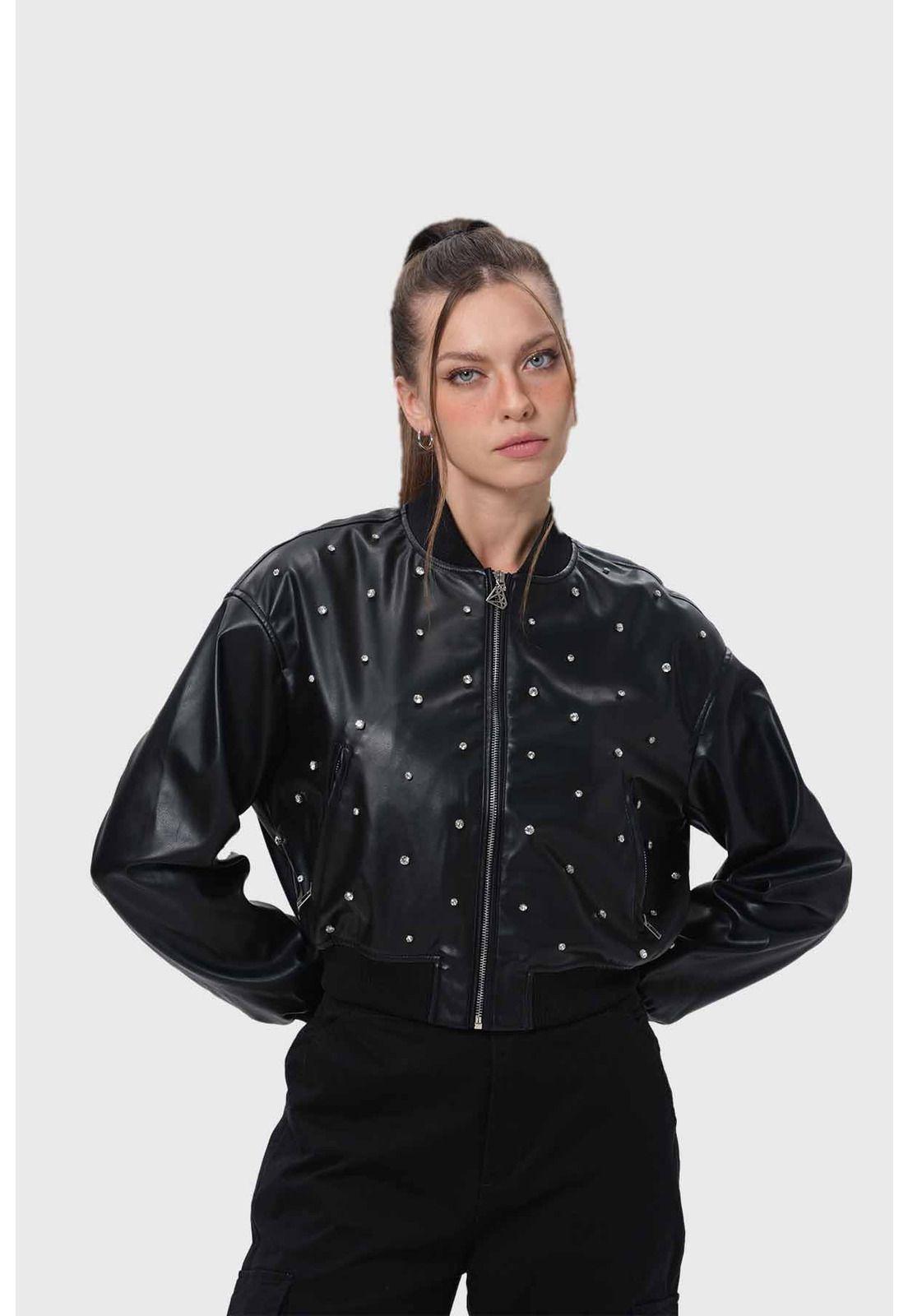 Chaqueta Mujer Bomber Negro - lll-0