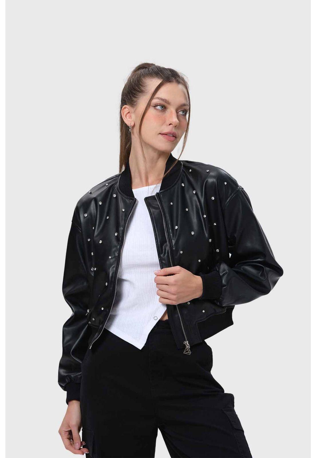 Chaqueta Mujer Bomber Negro - lll-1