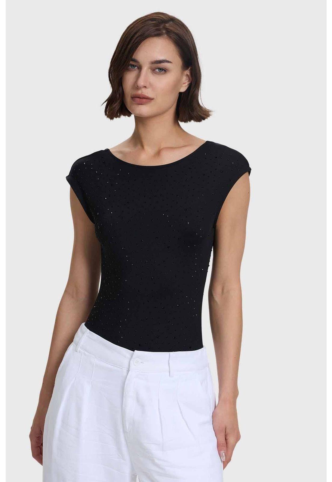 Polera Mujer Espalda Rebajada Negro-1