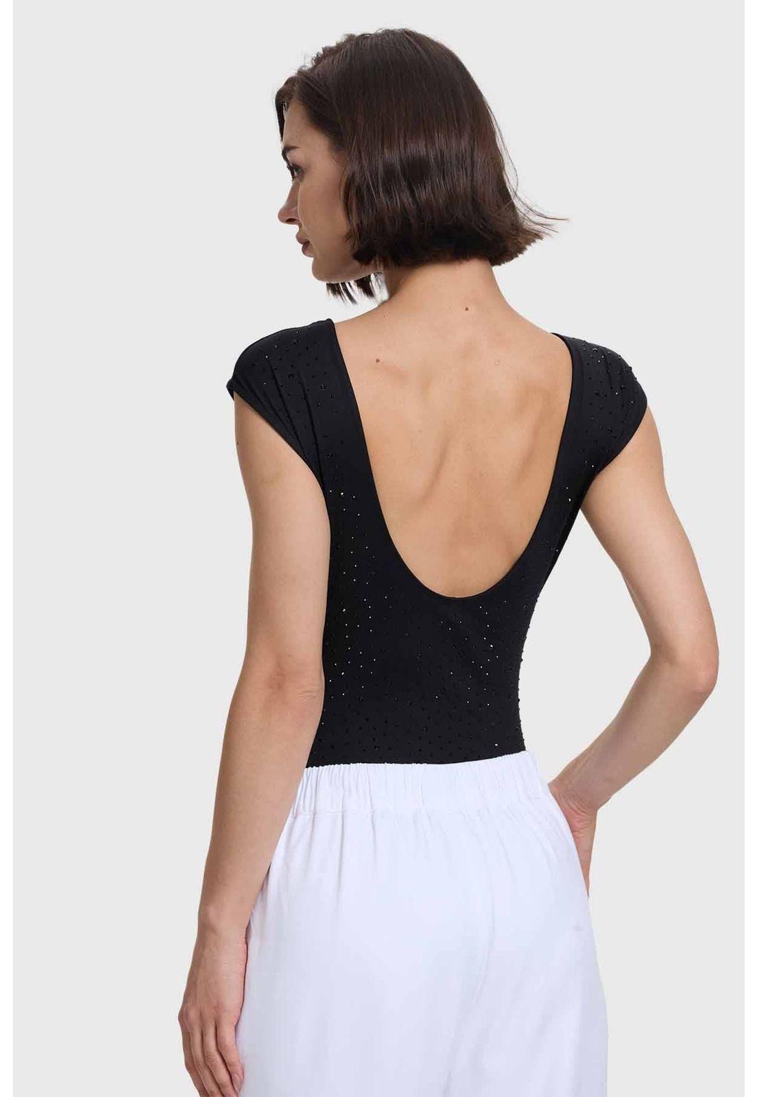 Polera Mujer Espalda Rebajada Negro-2