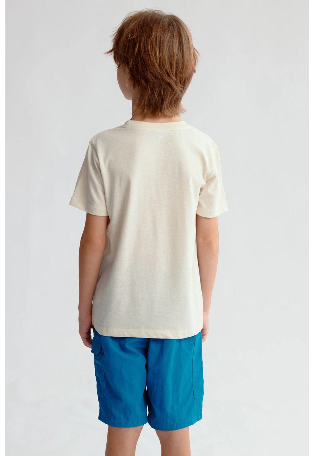 Polera Niño Básica Estampada Crudo-2