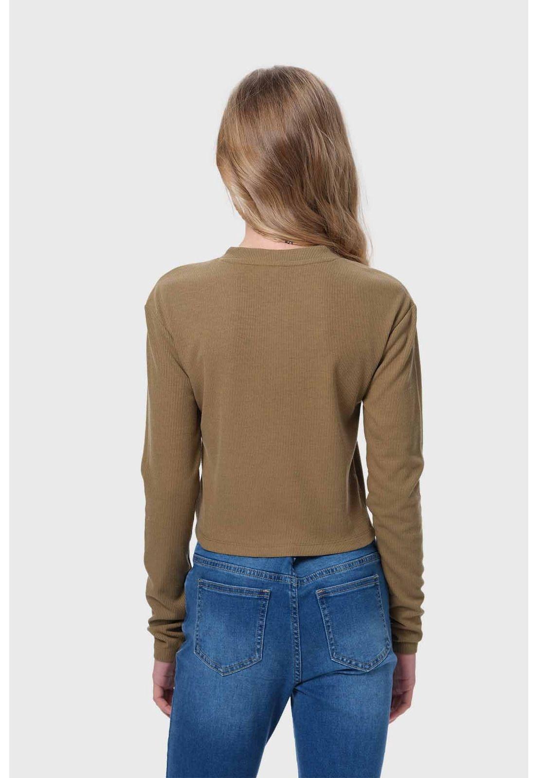 Polera Niña Con Botones Verde-2