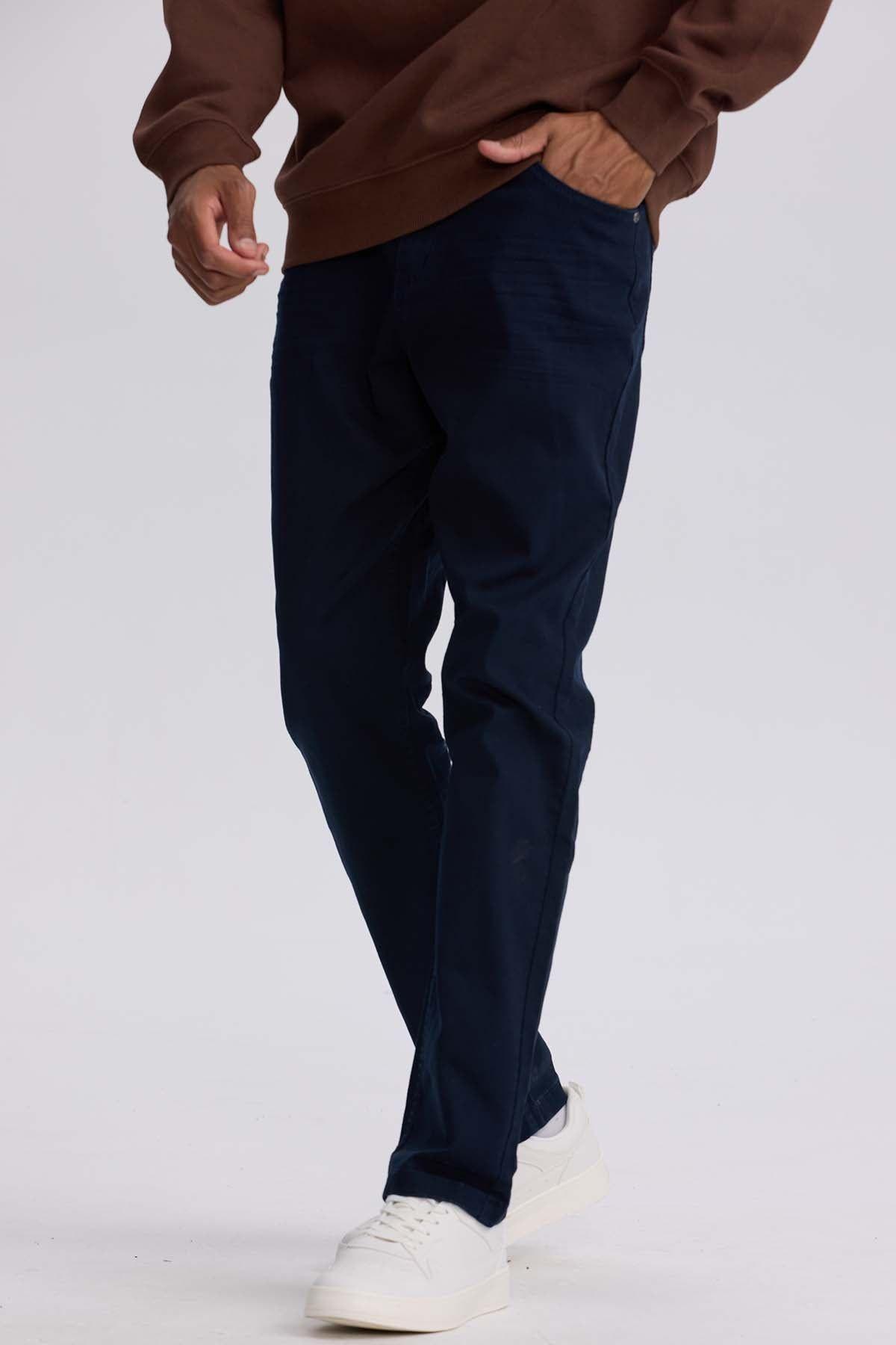 Jeans Hombre Slim Color Azul Marino-1