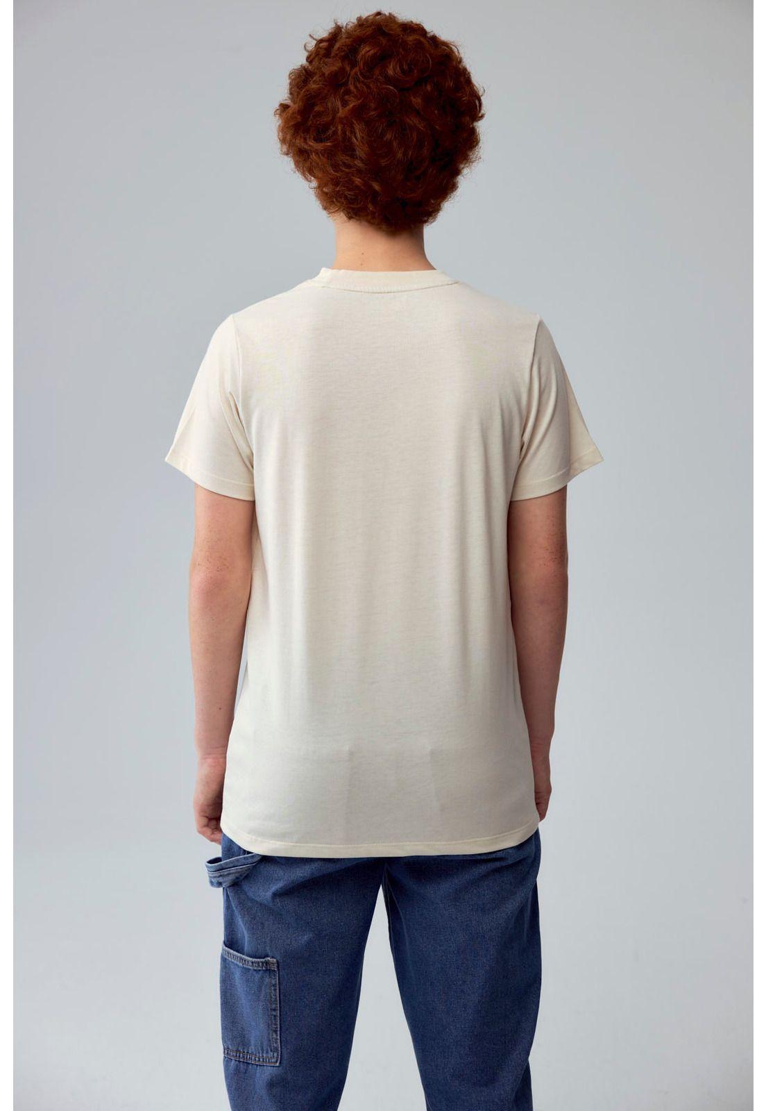 Polera Niño Básica Estampada Crudo - ll-2
