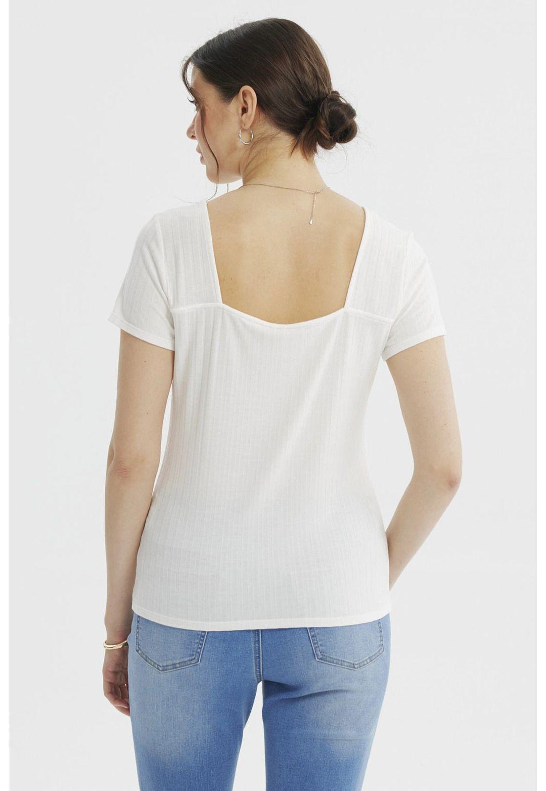 Polera Mujer Ajustado Crudo-2