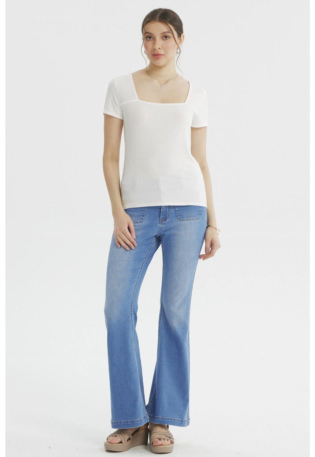 Polera Mujer Ajustado Crudo-3