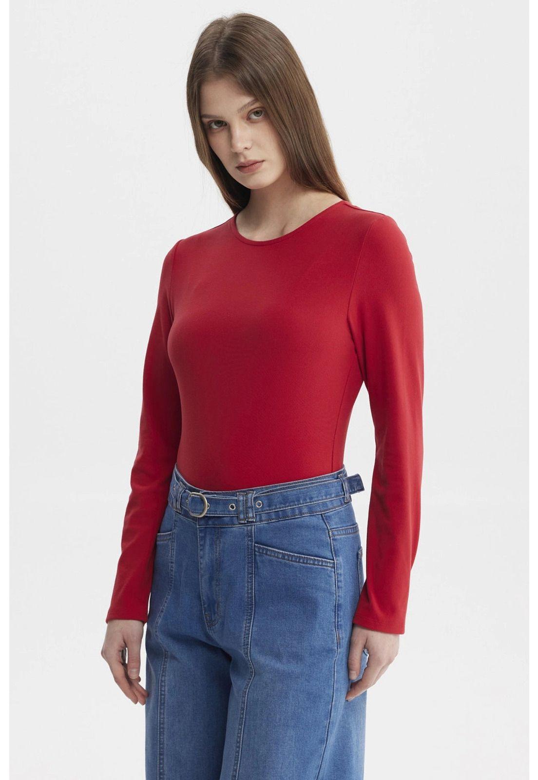 Polera Mujer Body Rojo - ll-1