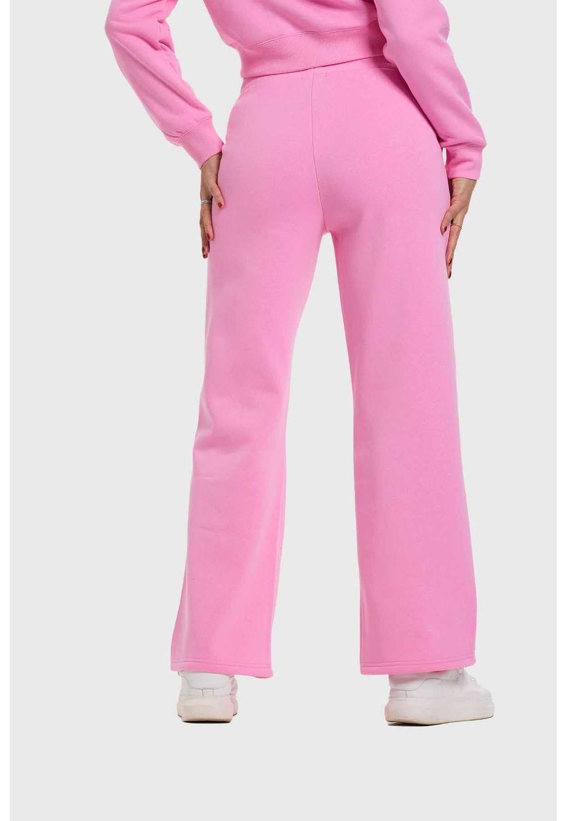 Pantalón Mujer Strass Wide Leg Rosado-2