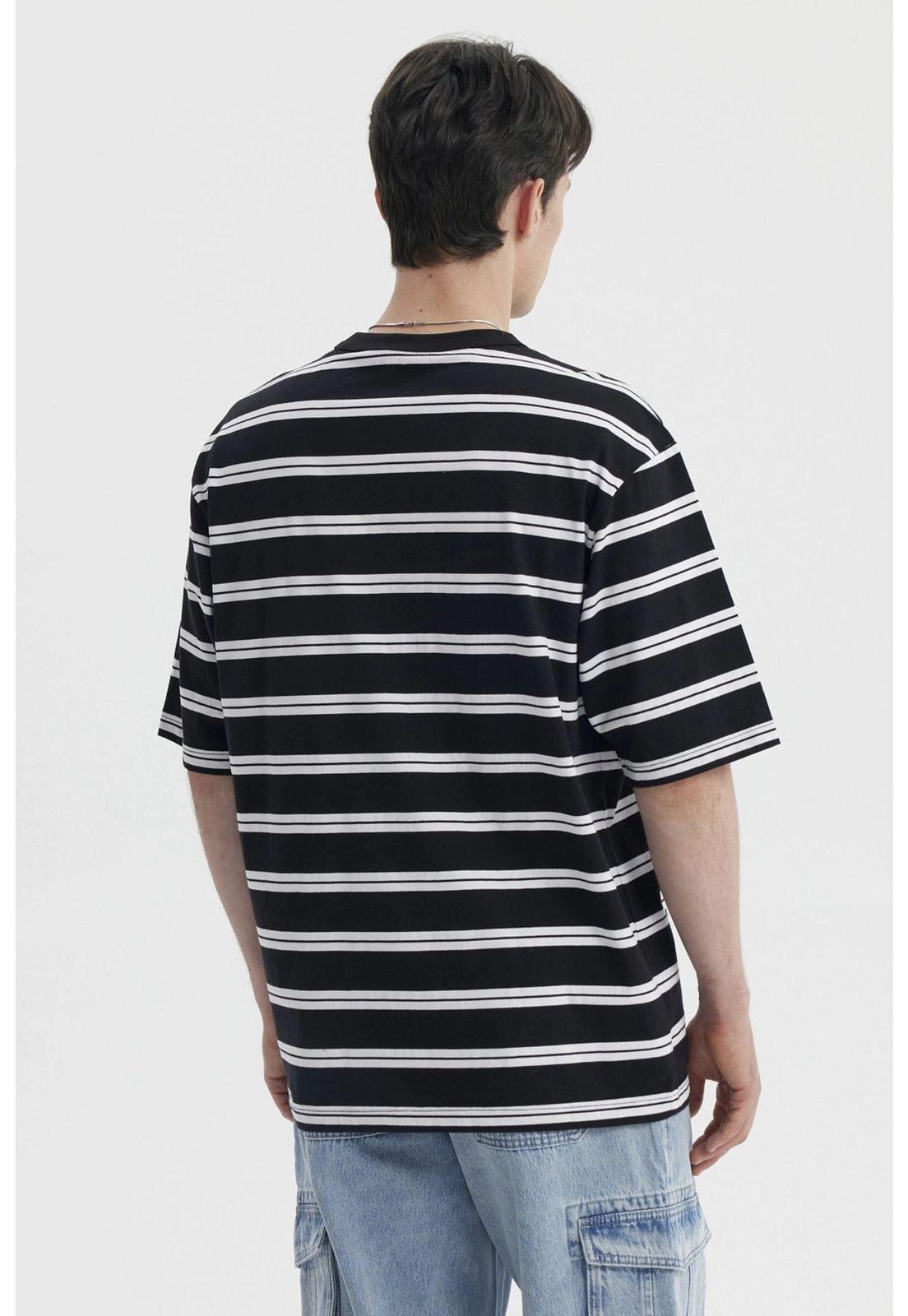 Polera Hombre Rayas Negro- ll-2