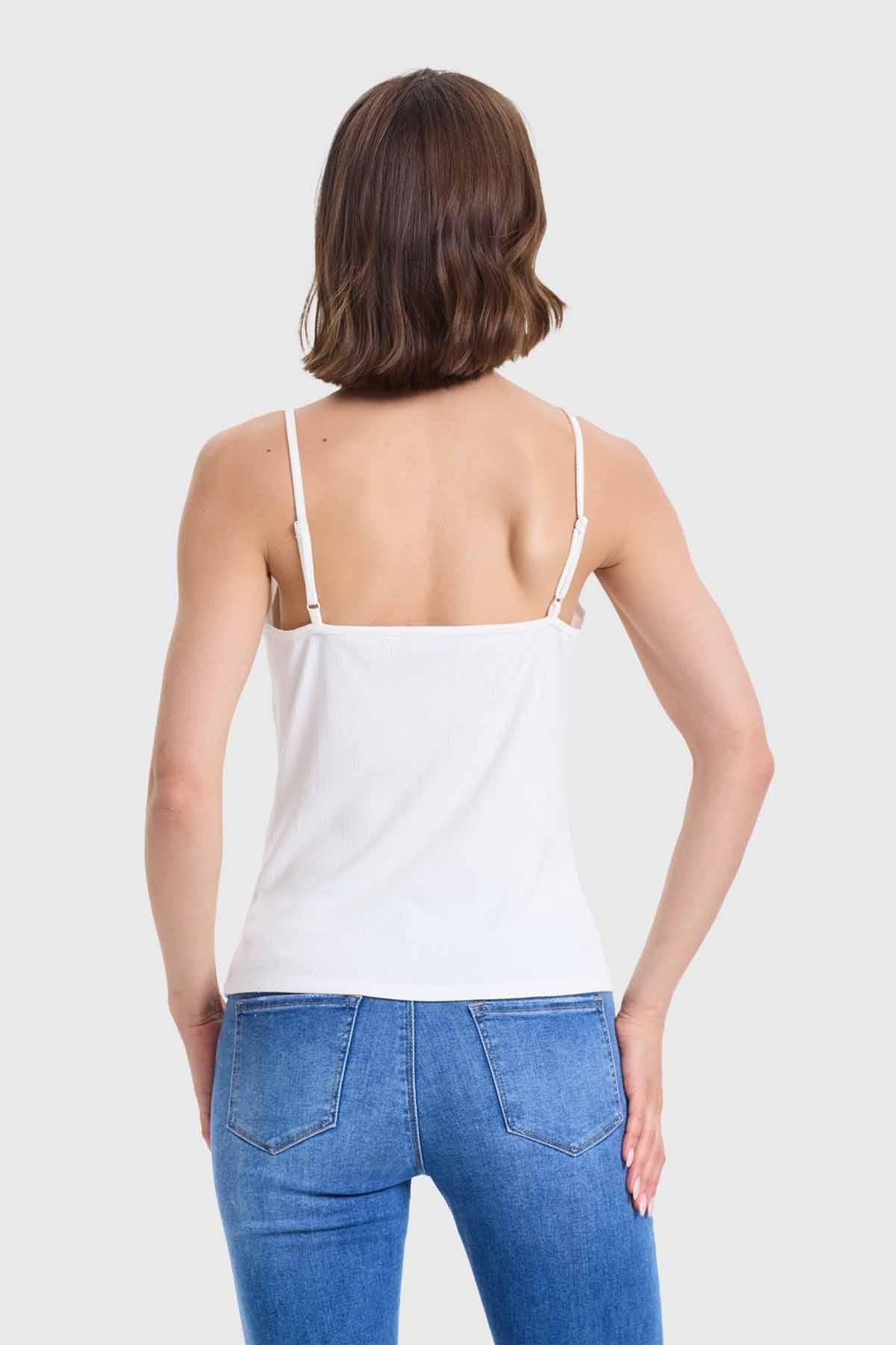 Polera Mujer Pábilo Rib Botones Crudo-2
