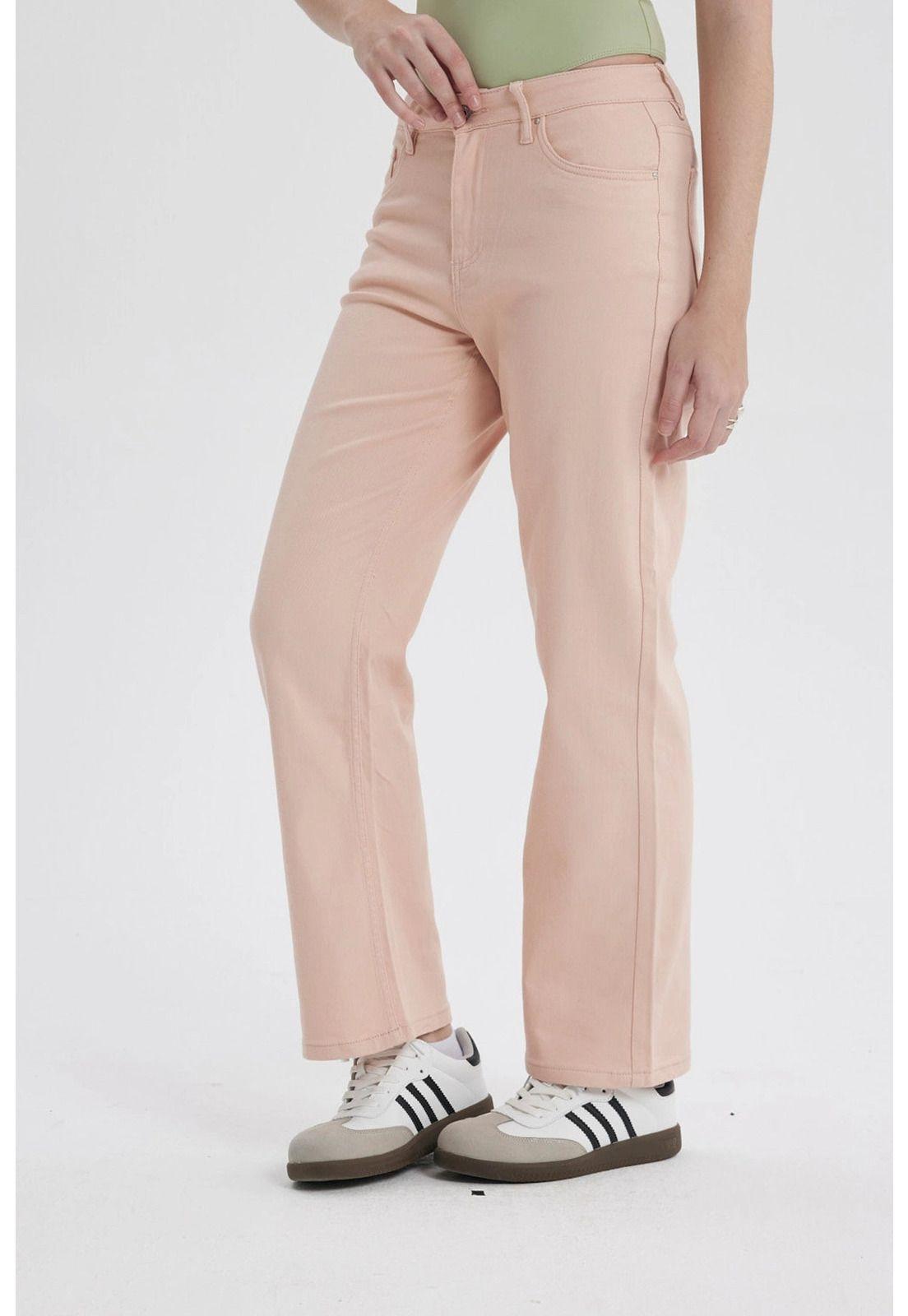 Jeans Mujer Calce Recto Palo Rosa-1