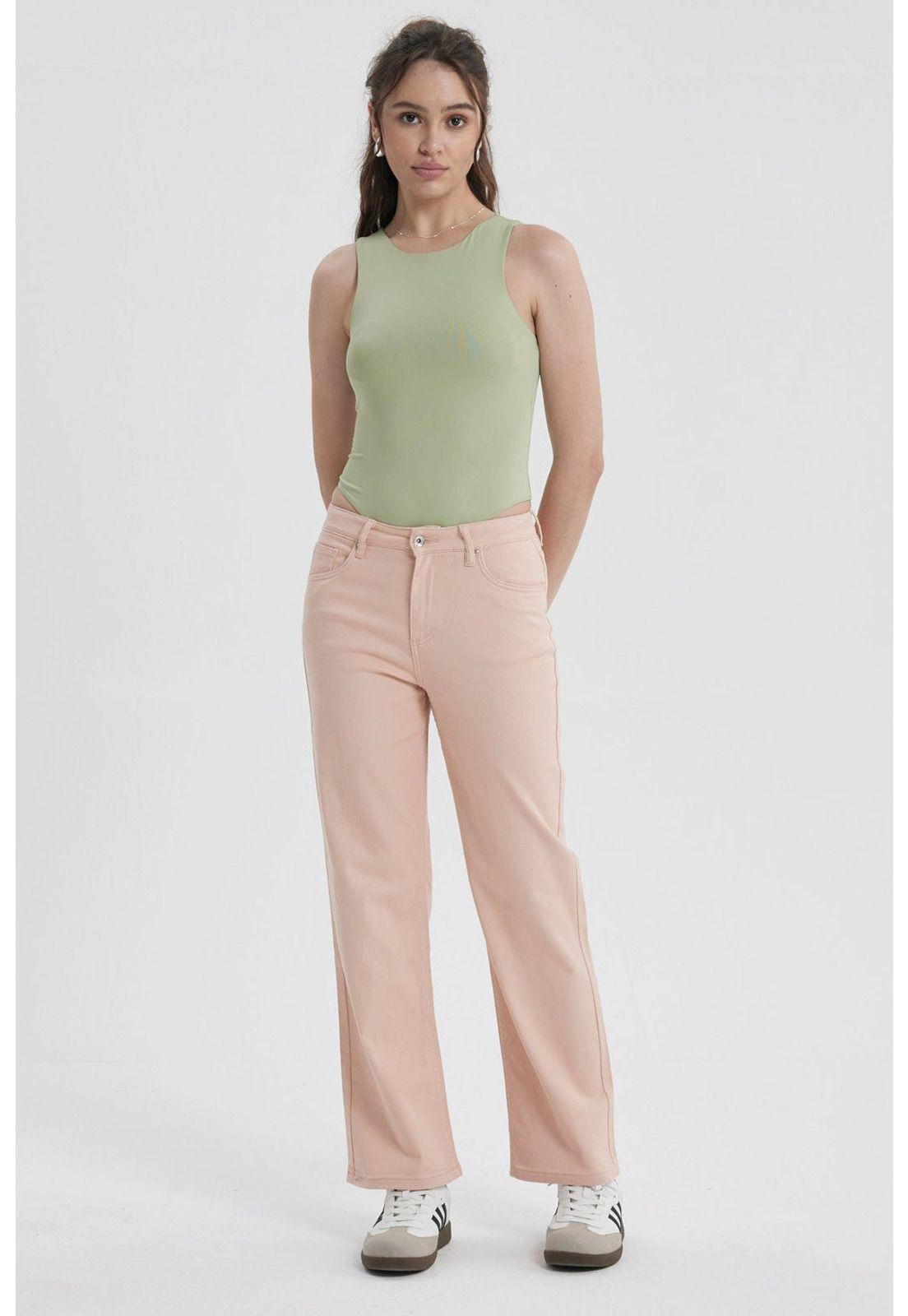 Jeans Mujer Calce Recto Palo Rosa-3