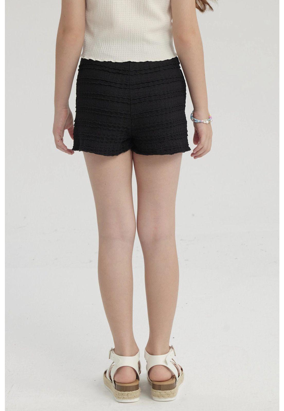 Short Niña Textura Negro-2