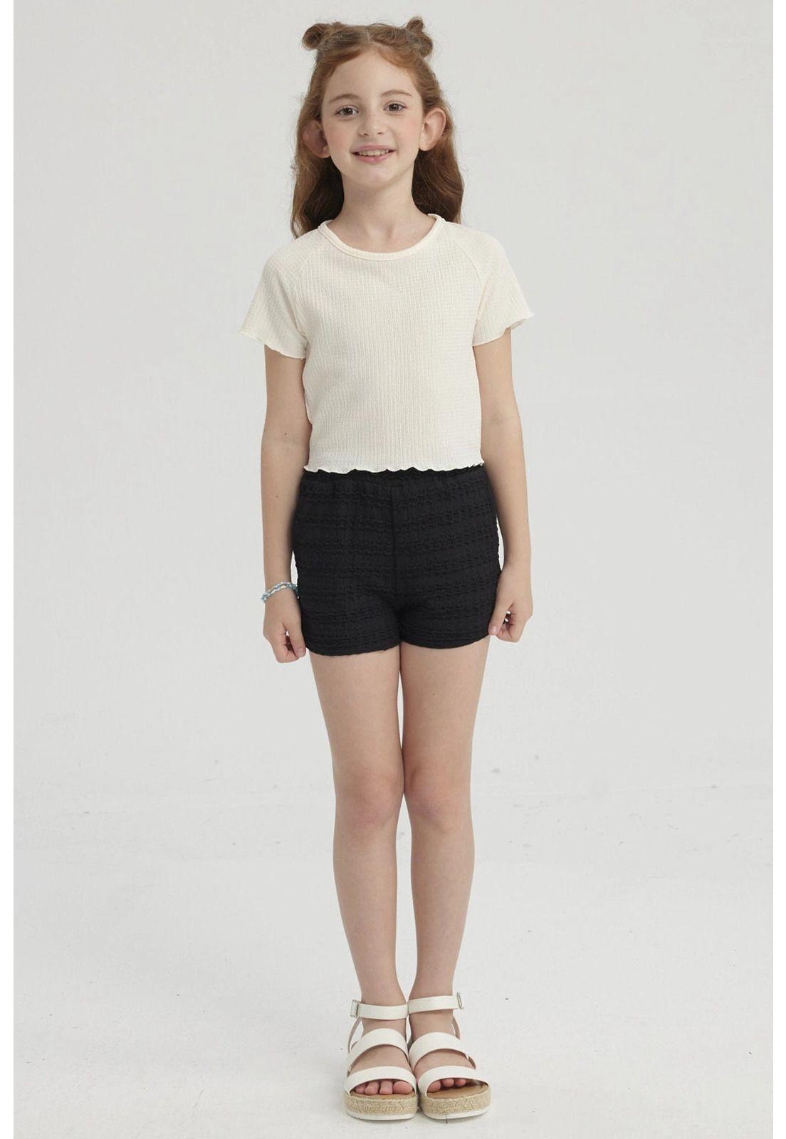 Short Niña Textura Negro-3