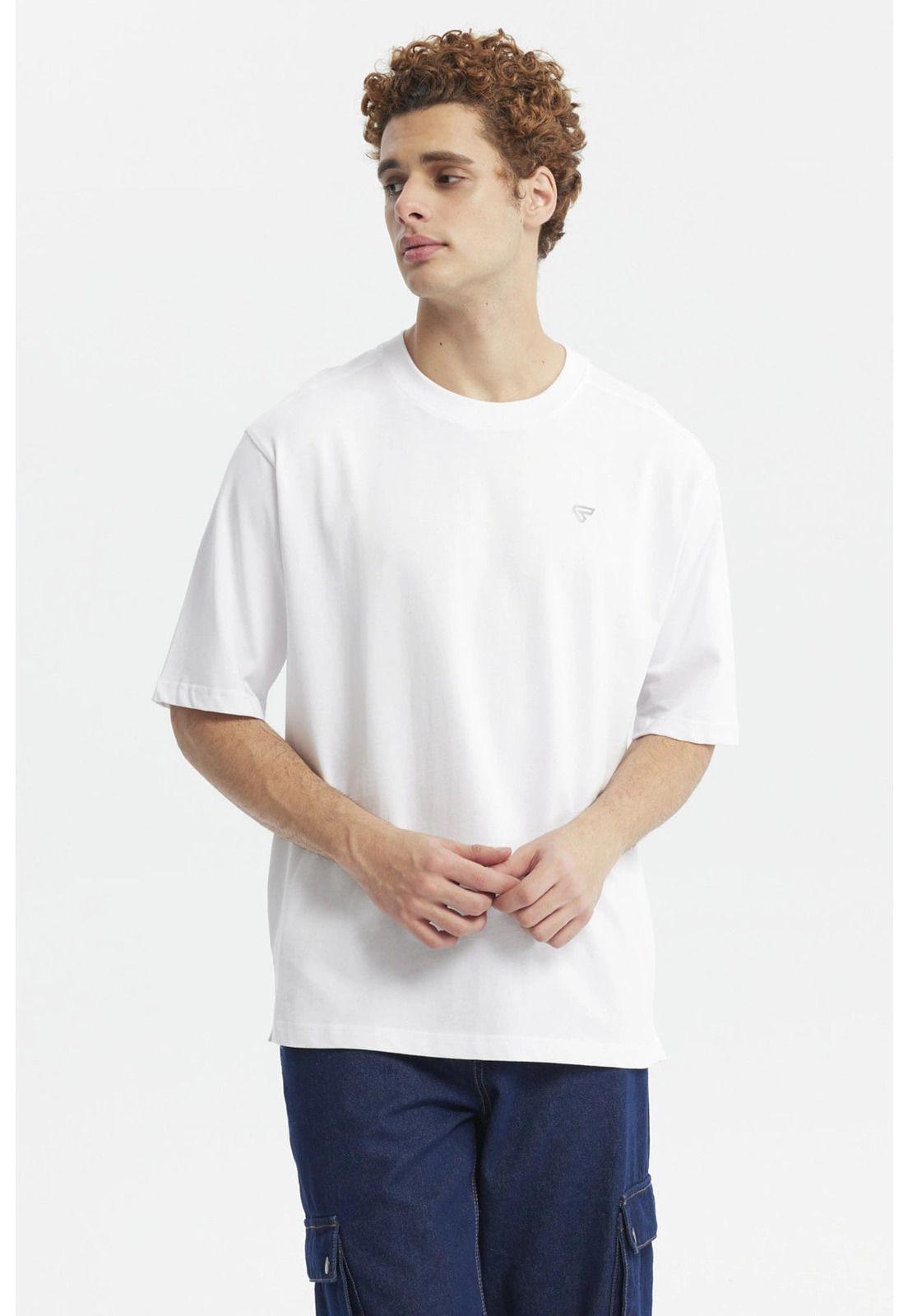 Polera Hombre Label Pecho Blanco-0