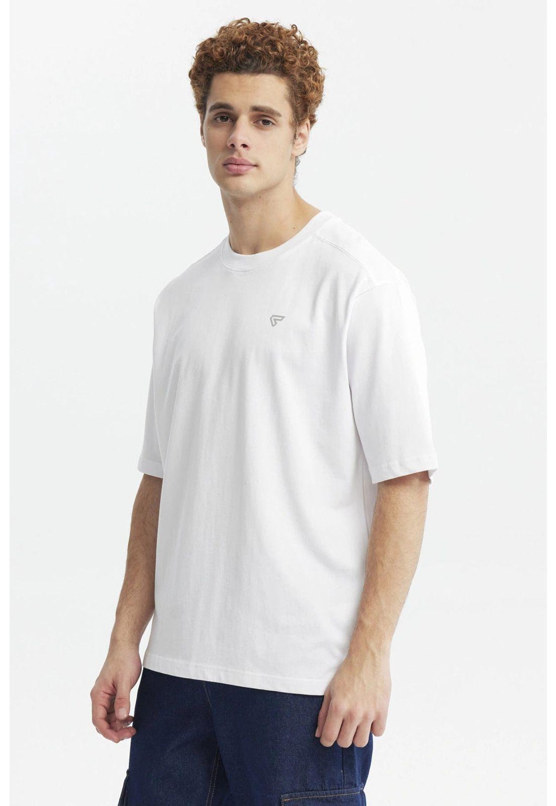 Polera Hombre Label Pecho Blanco-1
