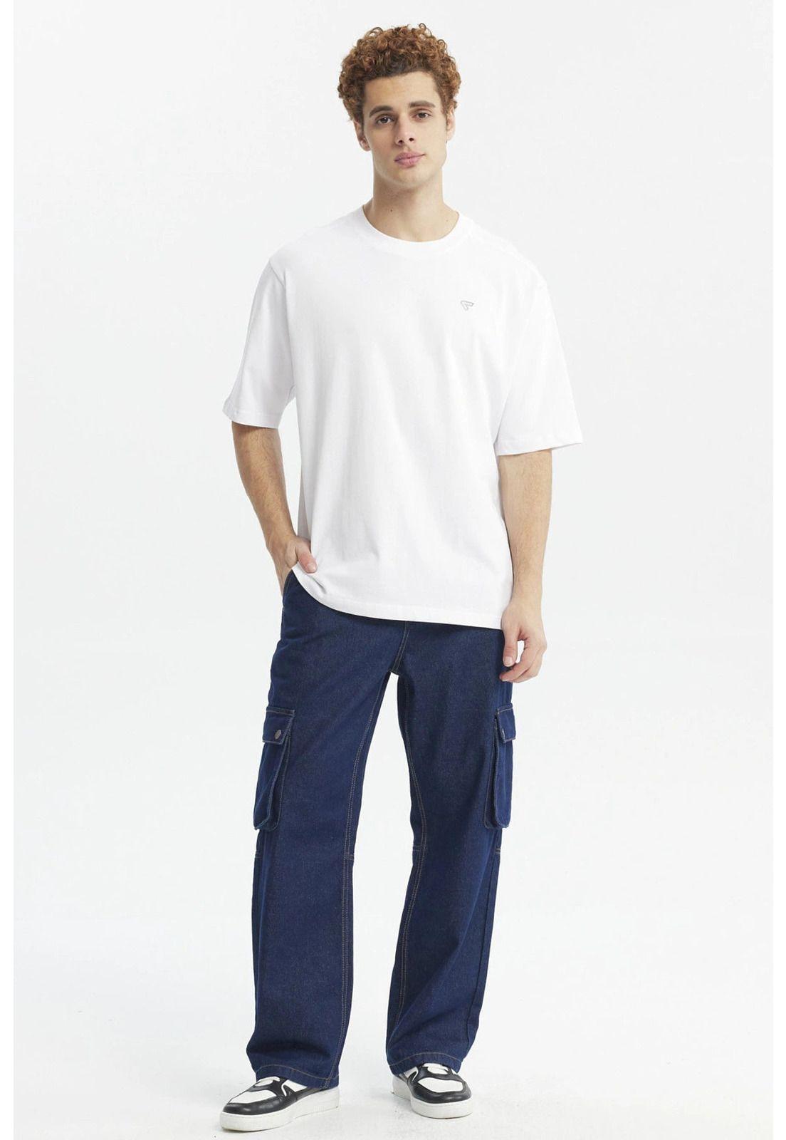 Polera Hombre Label Pecho Blanco-3