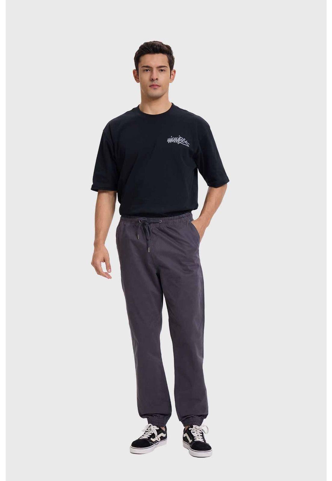 Pantalón Hombre Jogger Twill Marengo-3