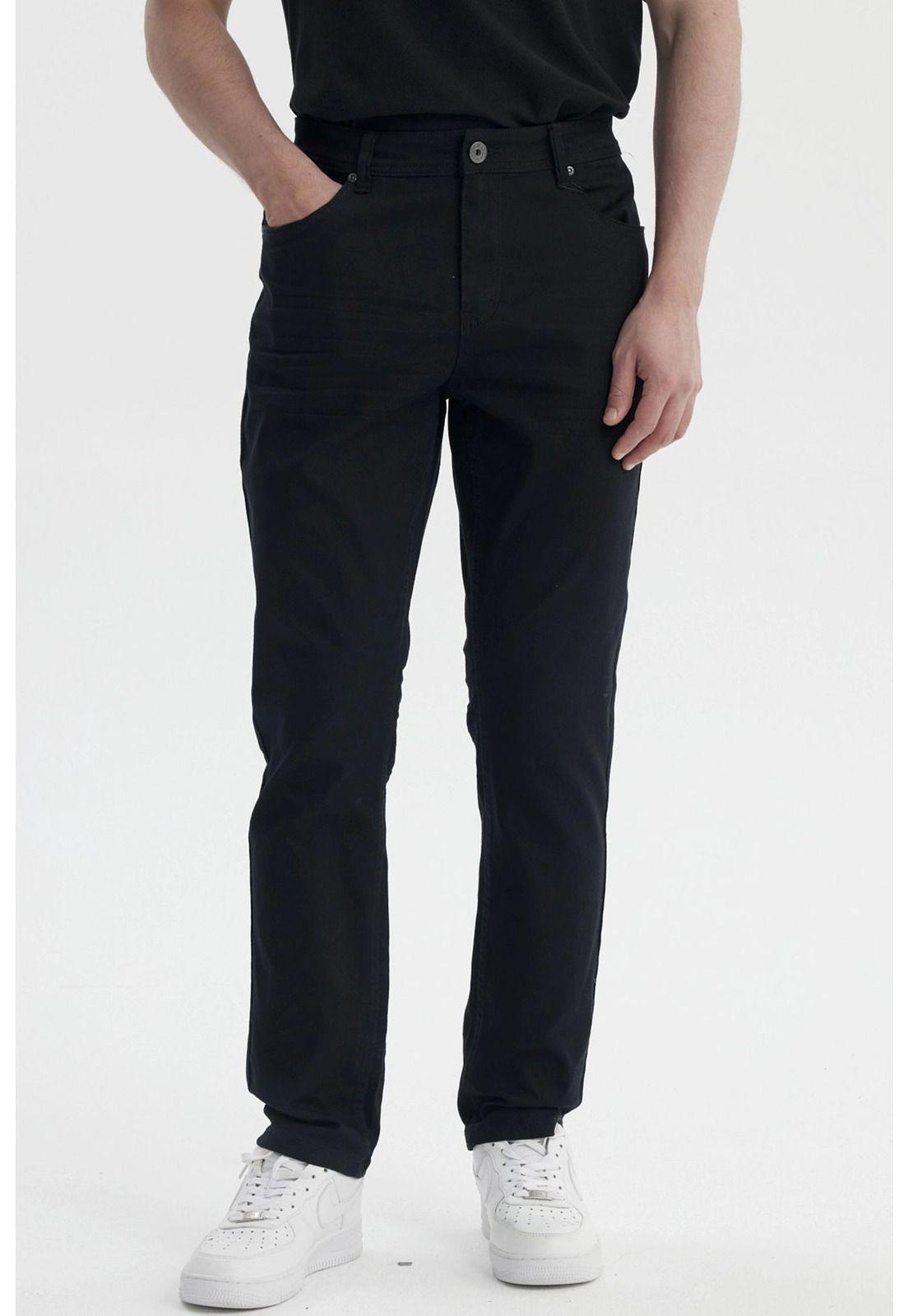 Jeans Hombre Slim Color Negro - ll-0