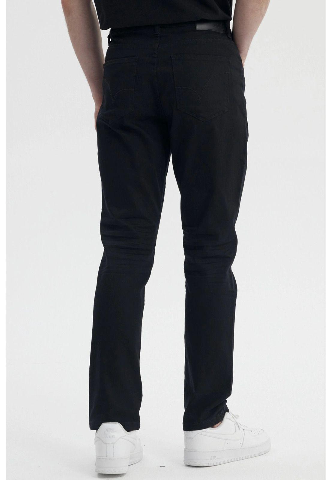 Jeans Hombre Slim Color Negro - ll-2