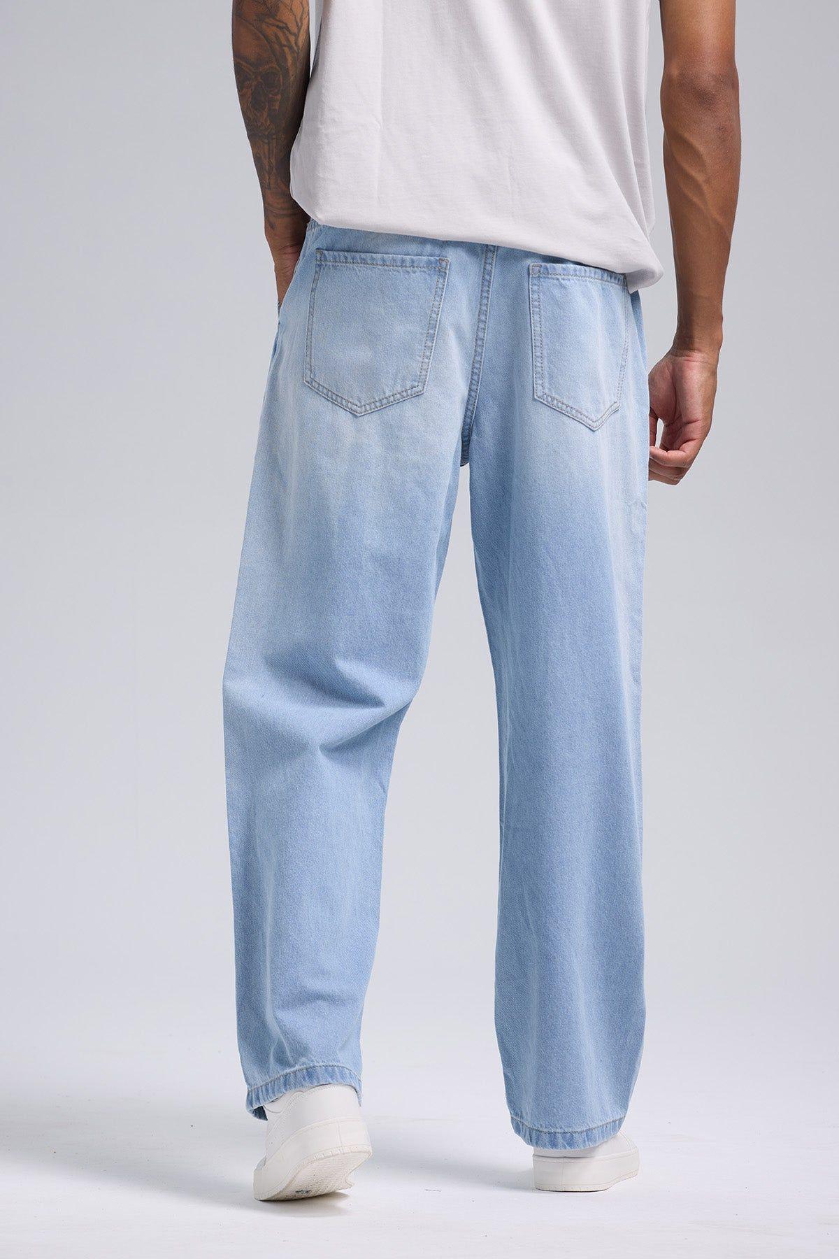 Jeans Hombre Baggy Western Azul Claro-2