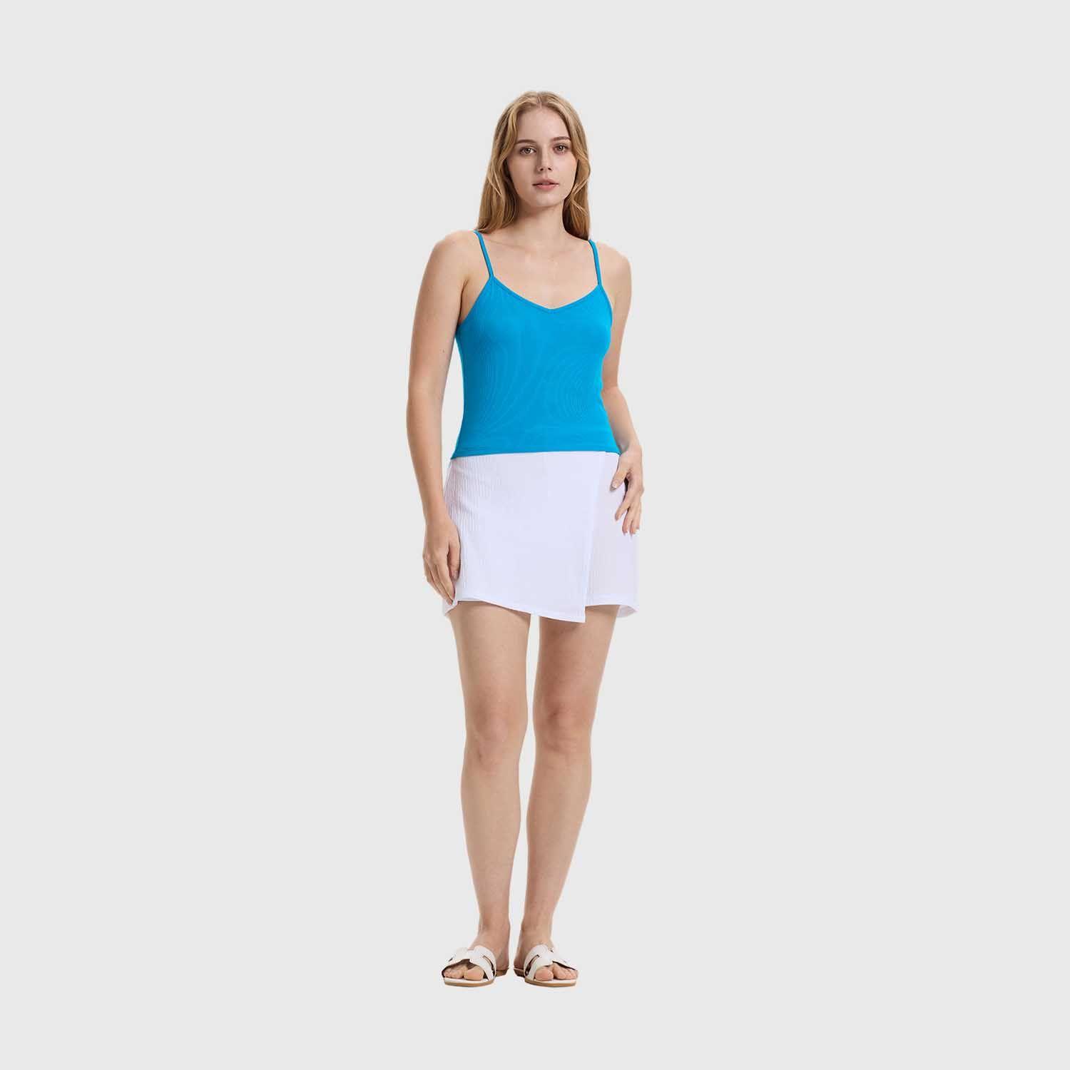 Polera Mujer Pabilo Crop Azul Claro Fashion's Park-3