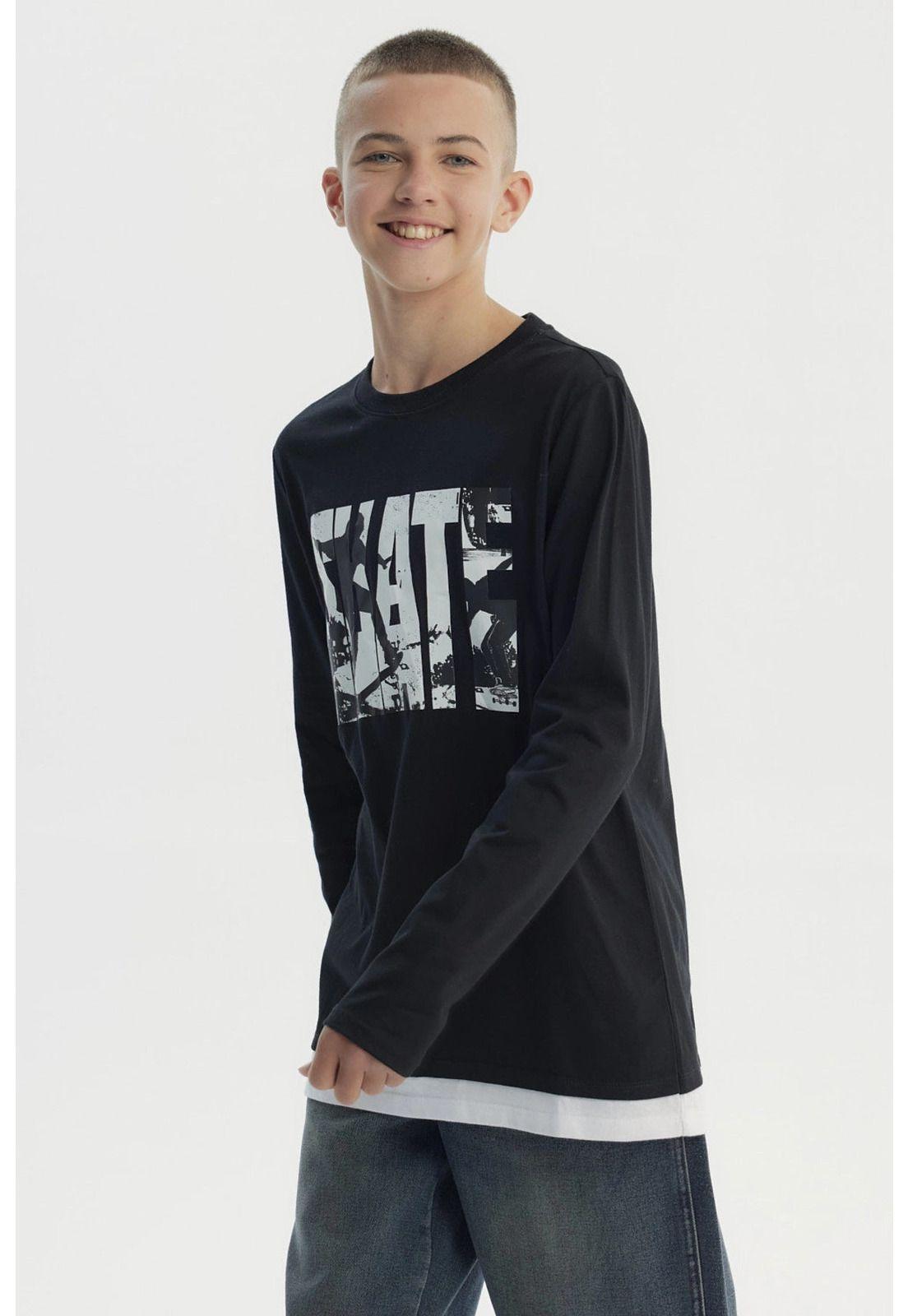Polera Niño Slim Negro - lV-1
