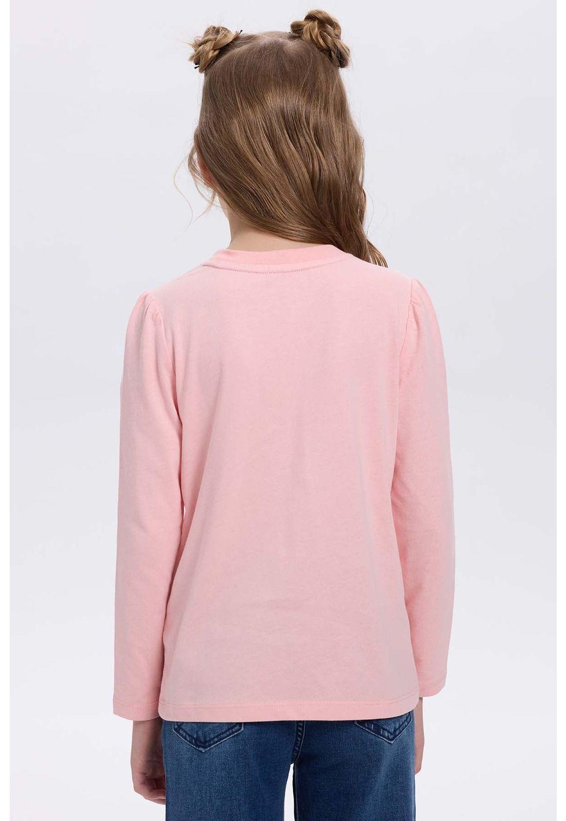Polera Niña Con Lentejuelas Rosado-2