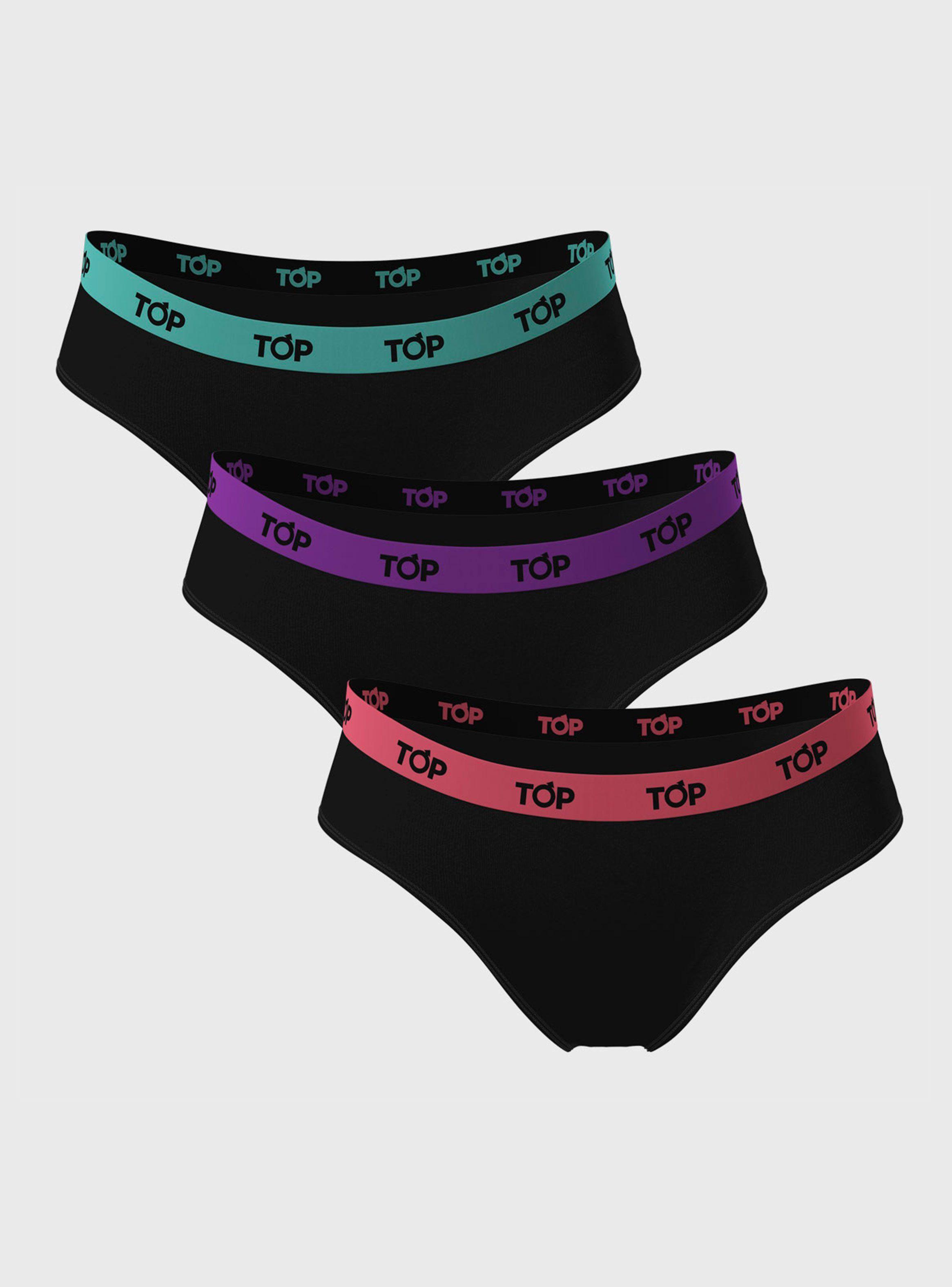 3 Pack Calzón Bikini Algodón Pretina-0