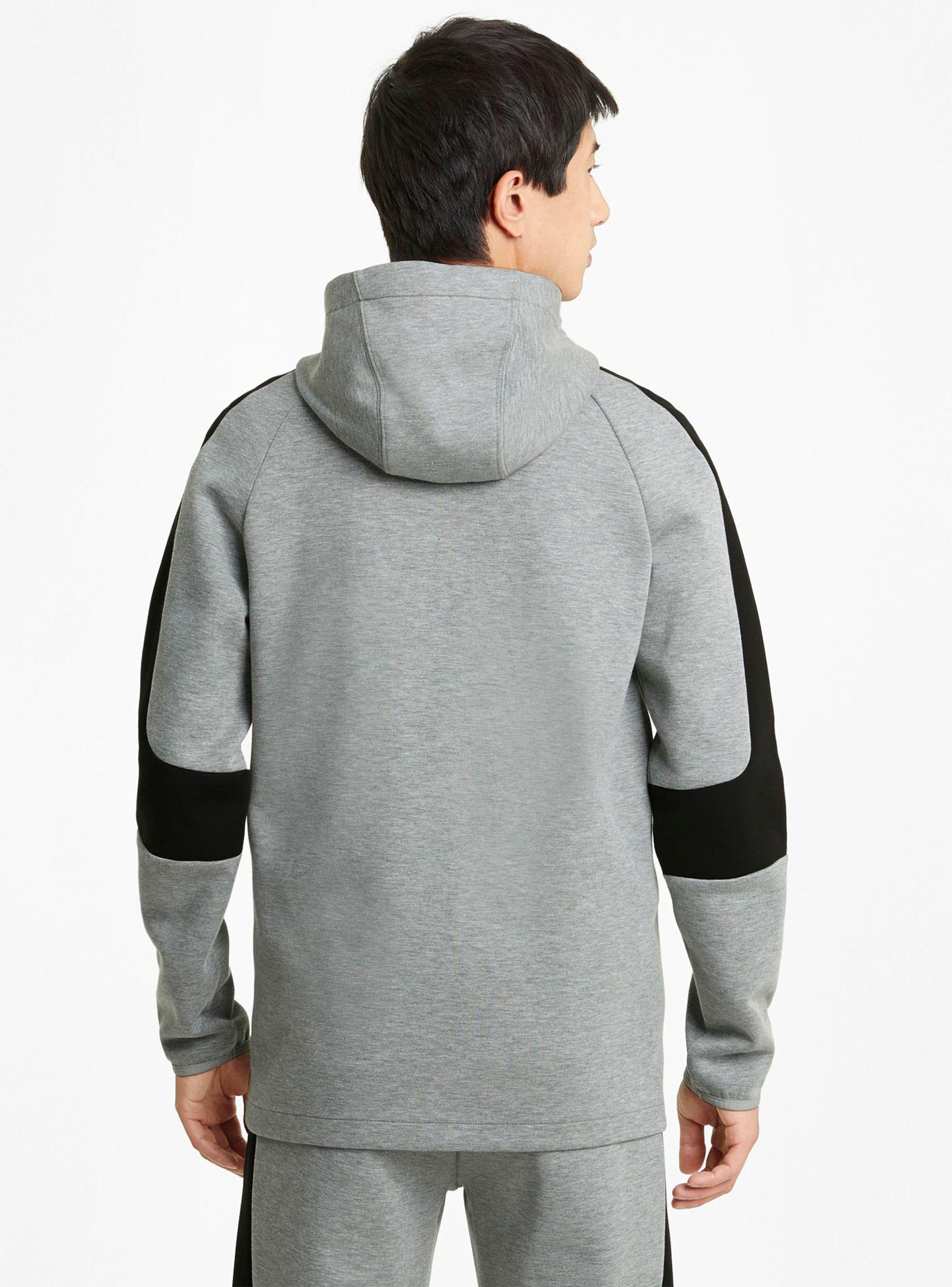 Polerón Evostripe Core Fz Hoodie Gris Hombre-2
