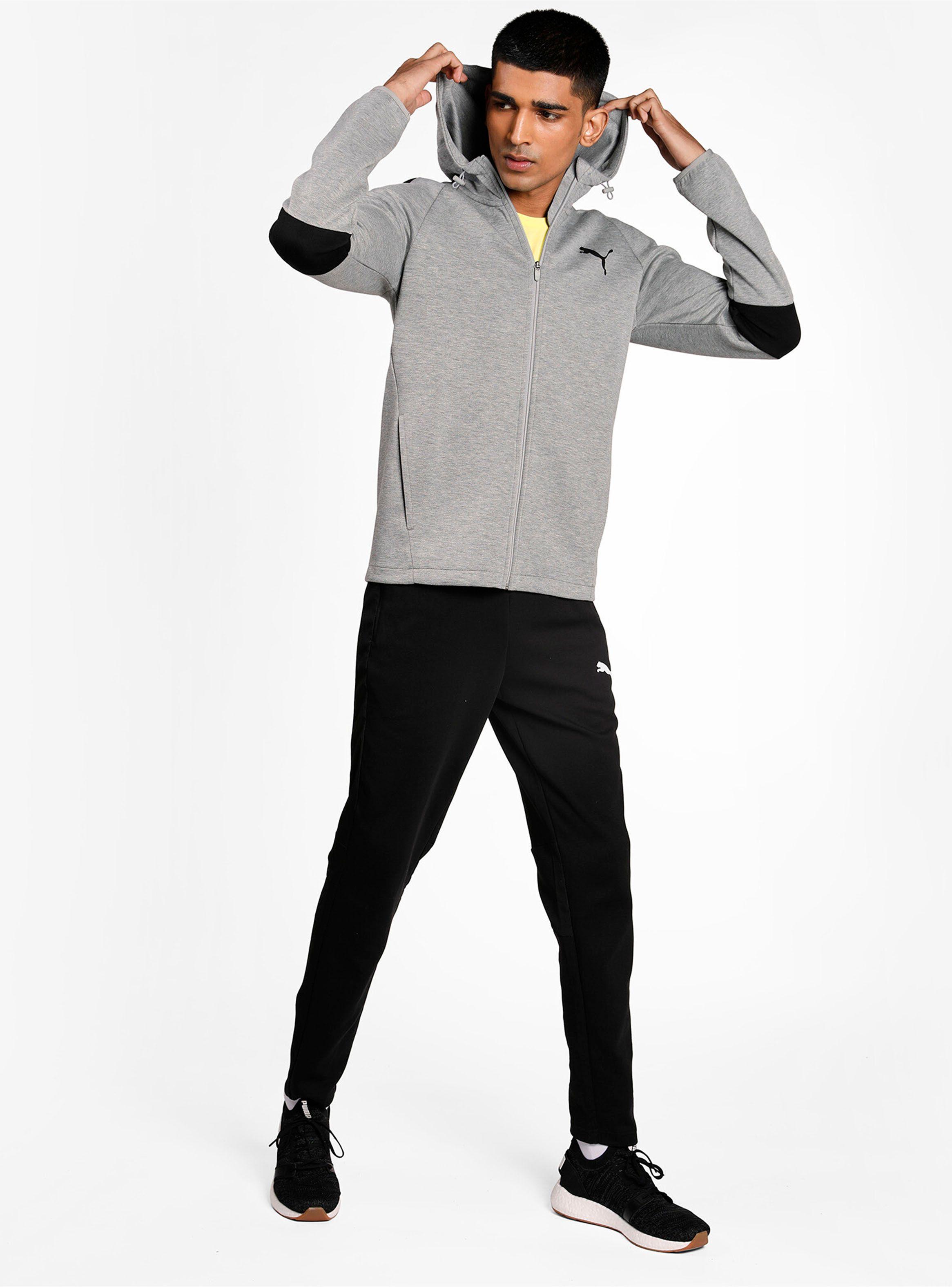 Polerón Evostripe Core Fz Hoodie Gris Hombre-5