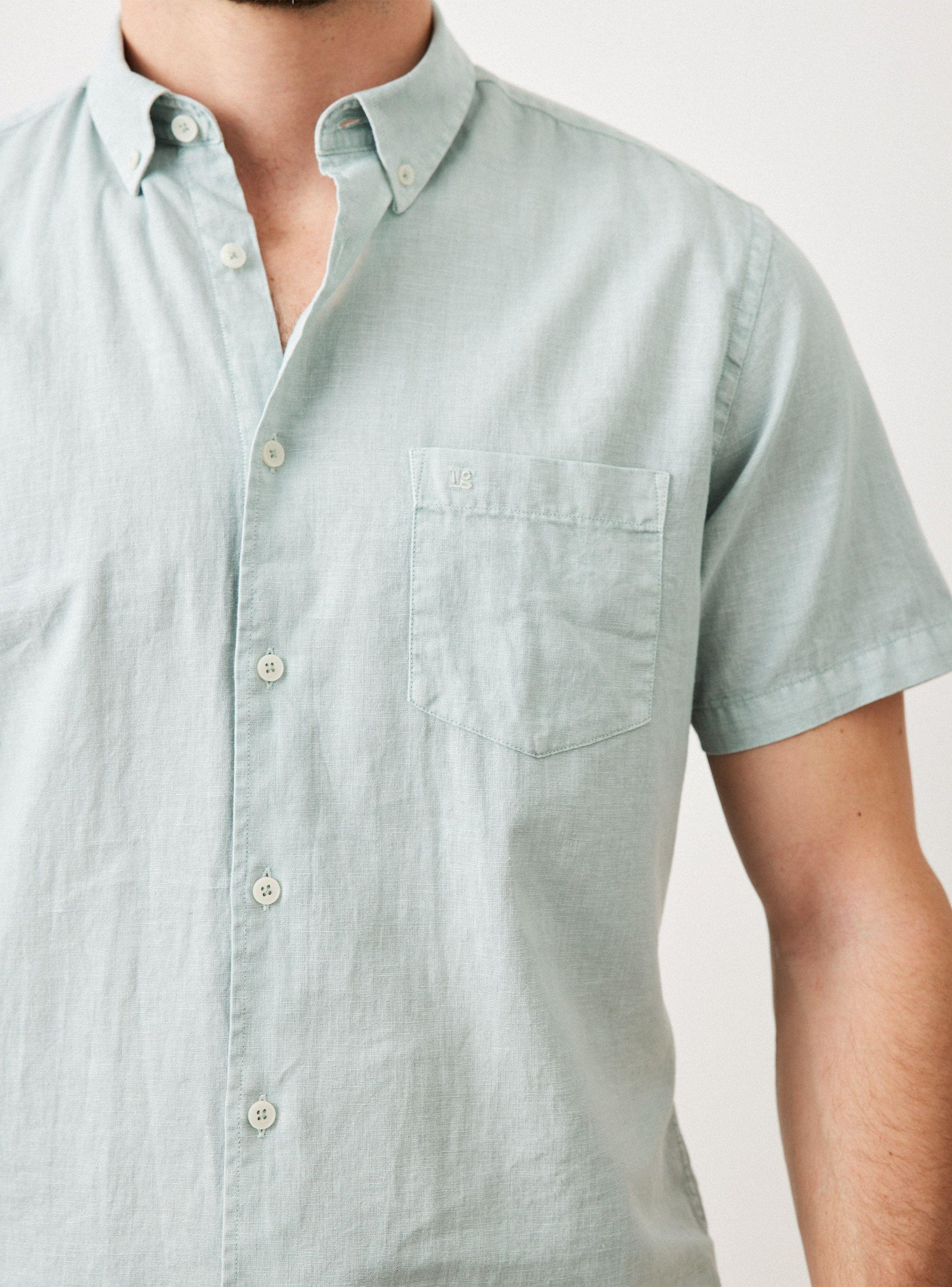 Camisa Casual Manga Corta de Lino-3