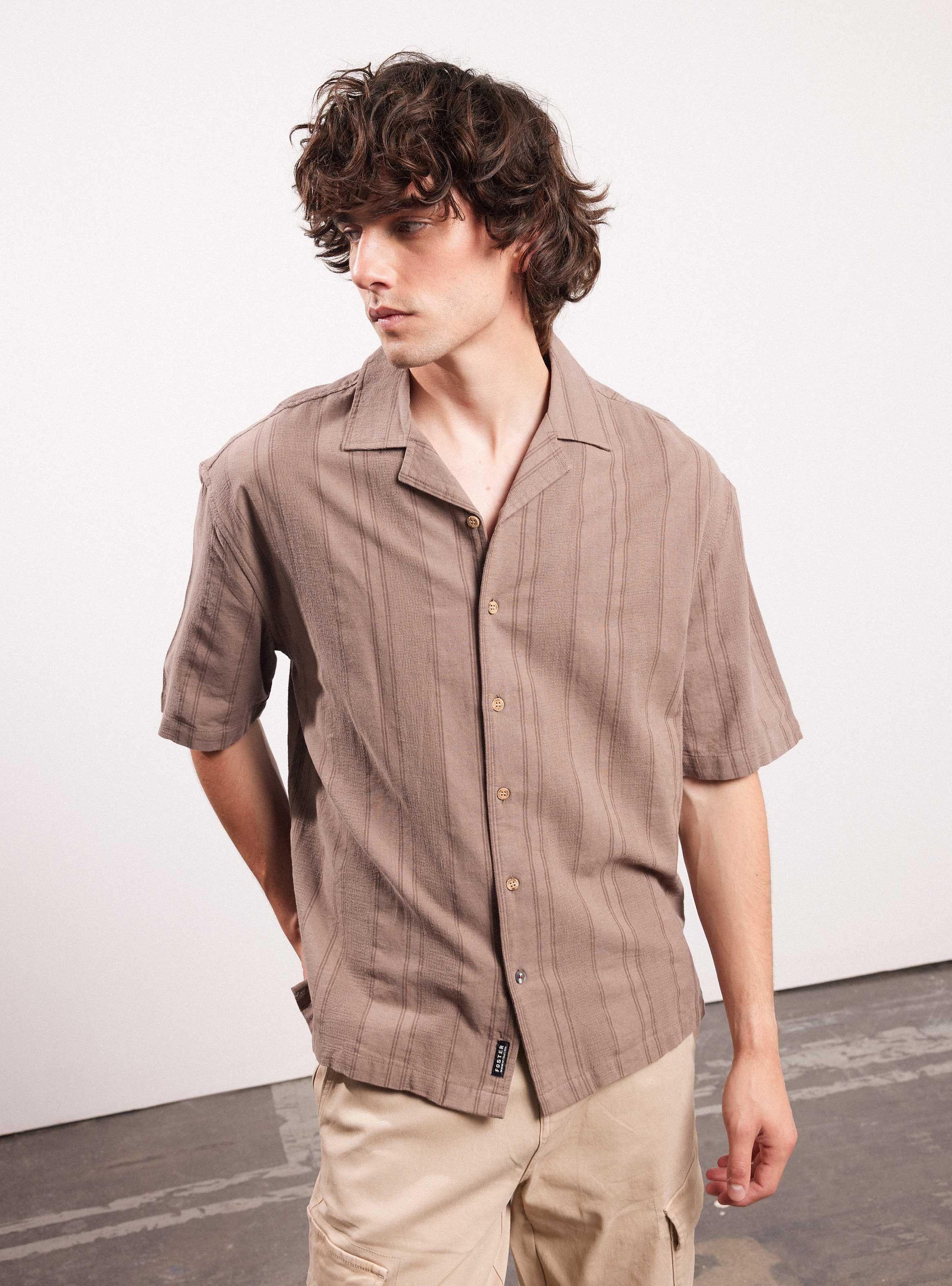 Camisa Rústica Líneas-0