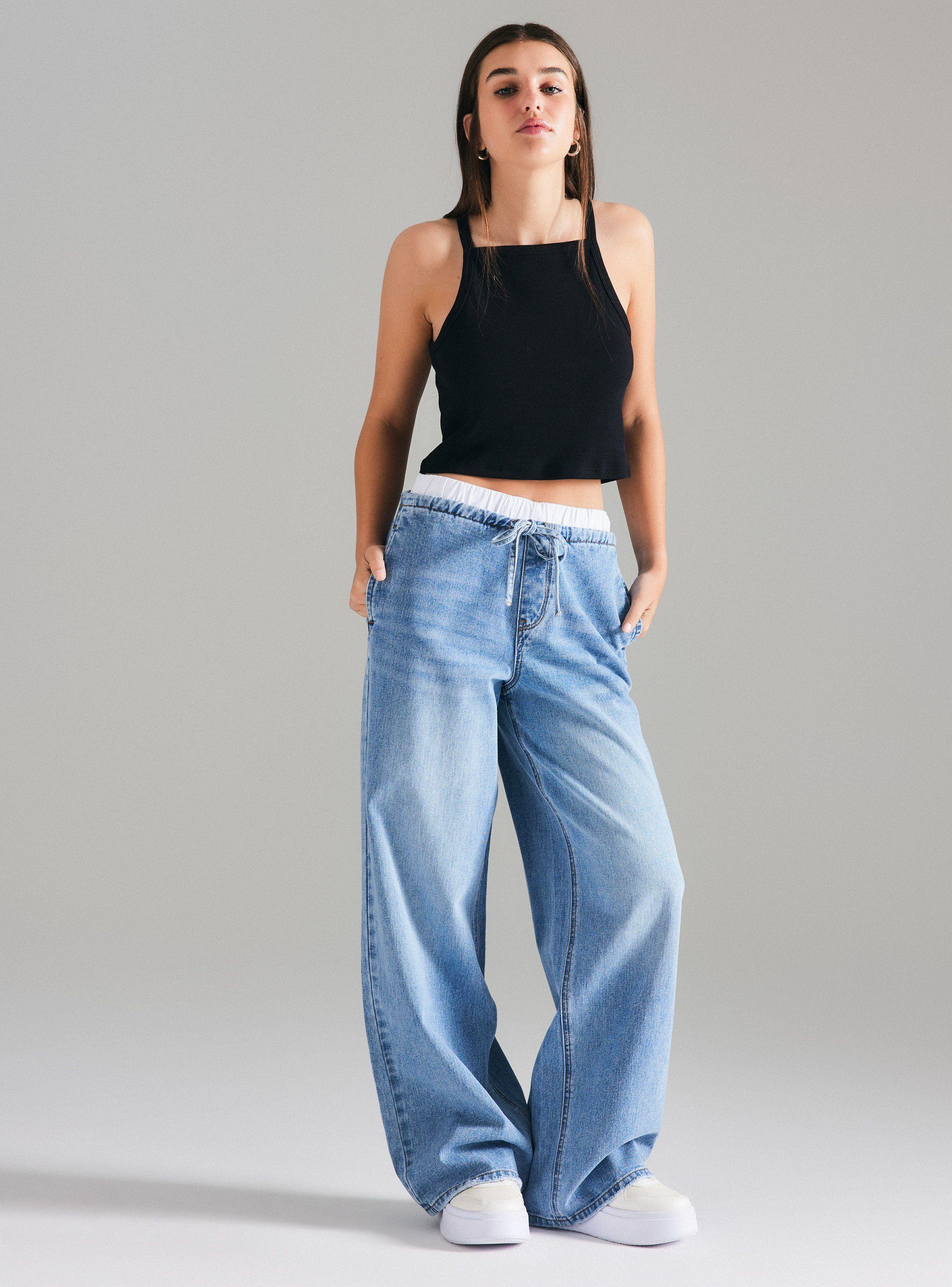 Polera Tiritas Crop Rib-4