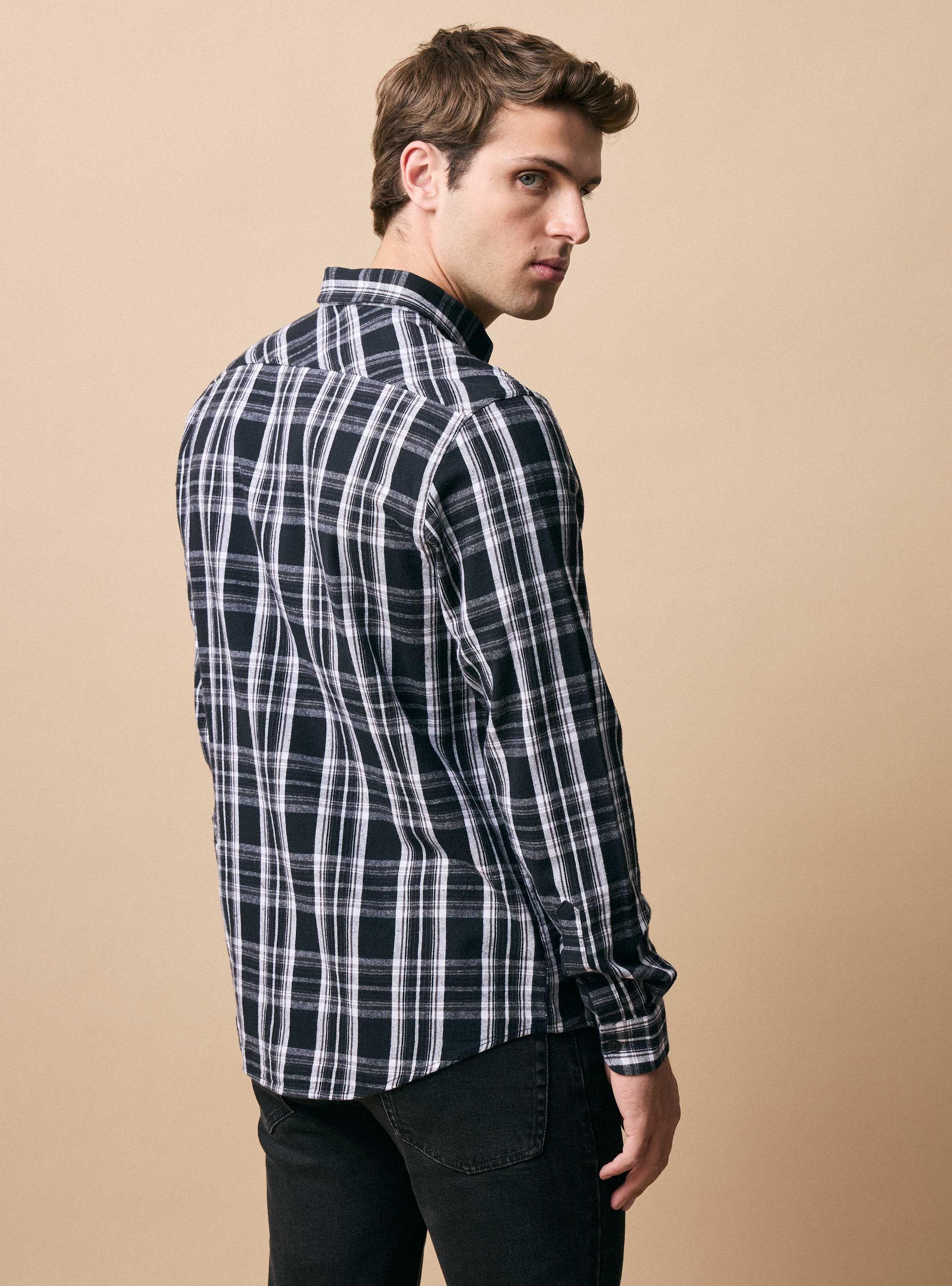 Camisa Escocesa Franela Algodón-1