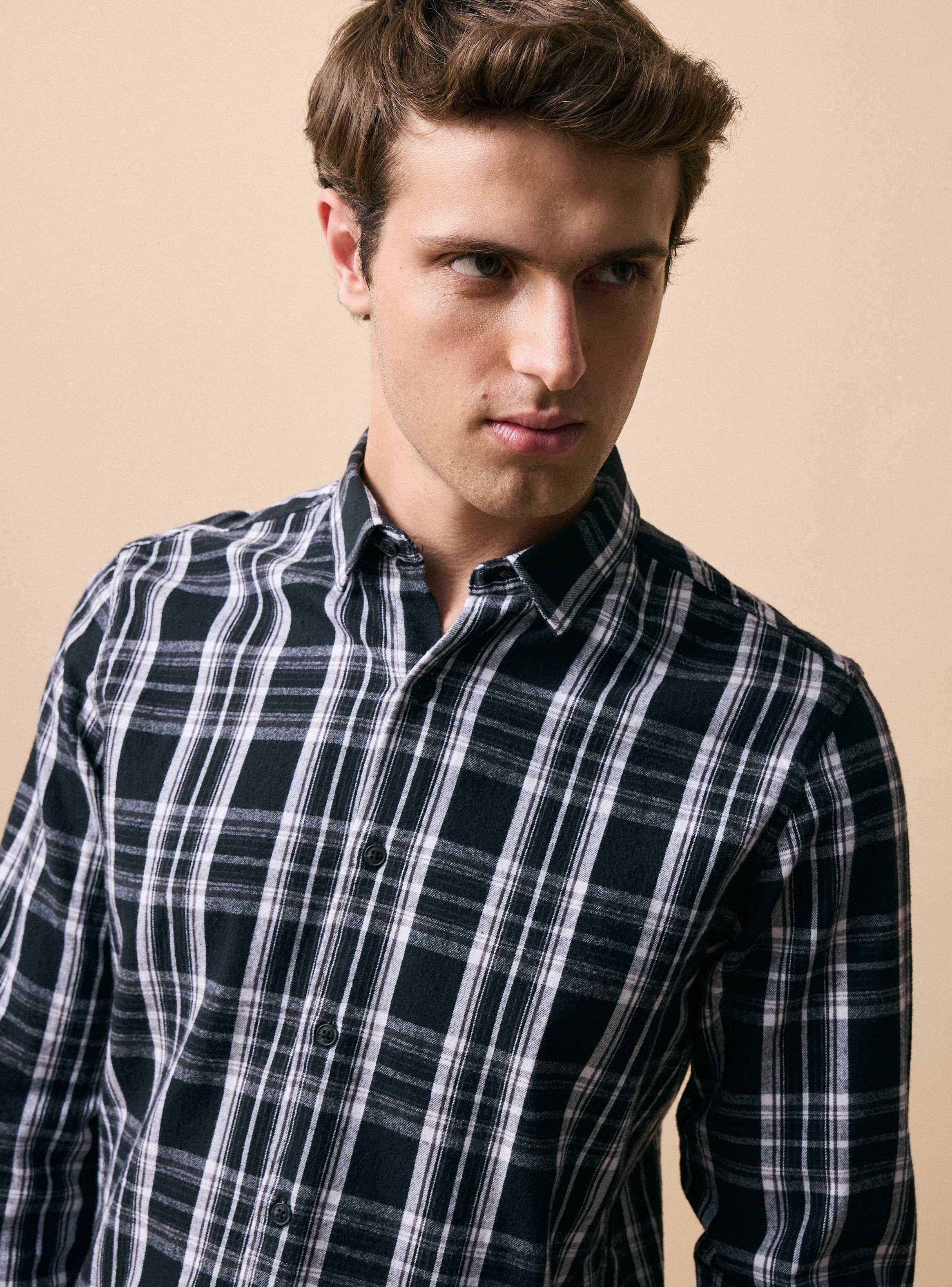 Camisa Escocesa Franela Algodón-2