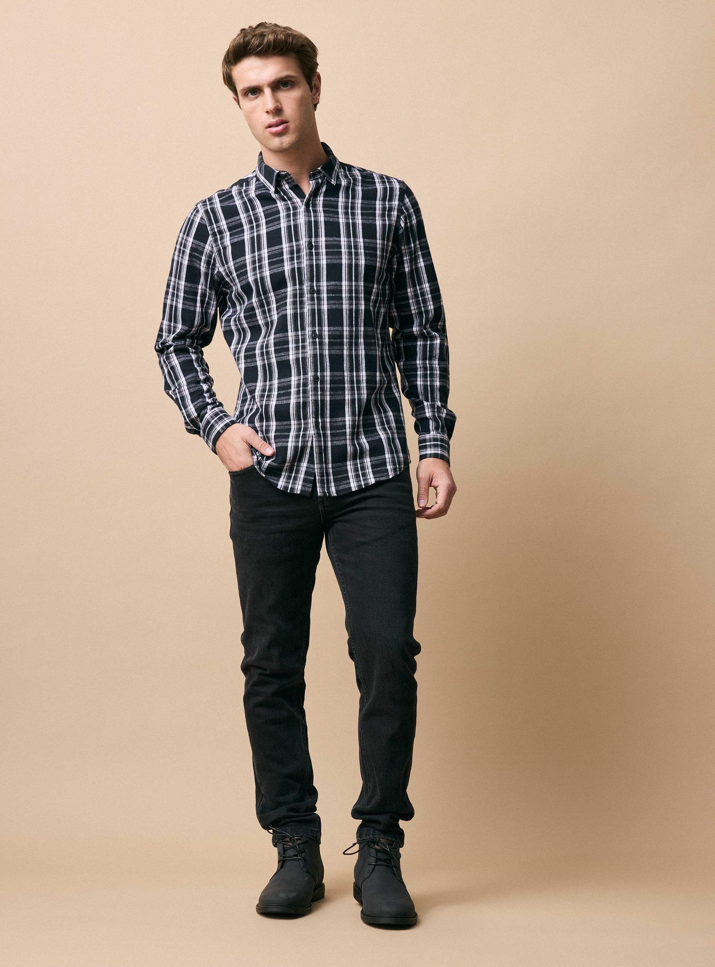 Camisa Escocesa Franela Algodón-4