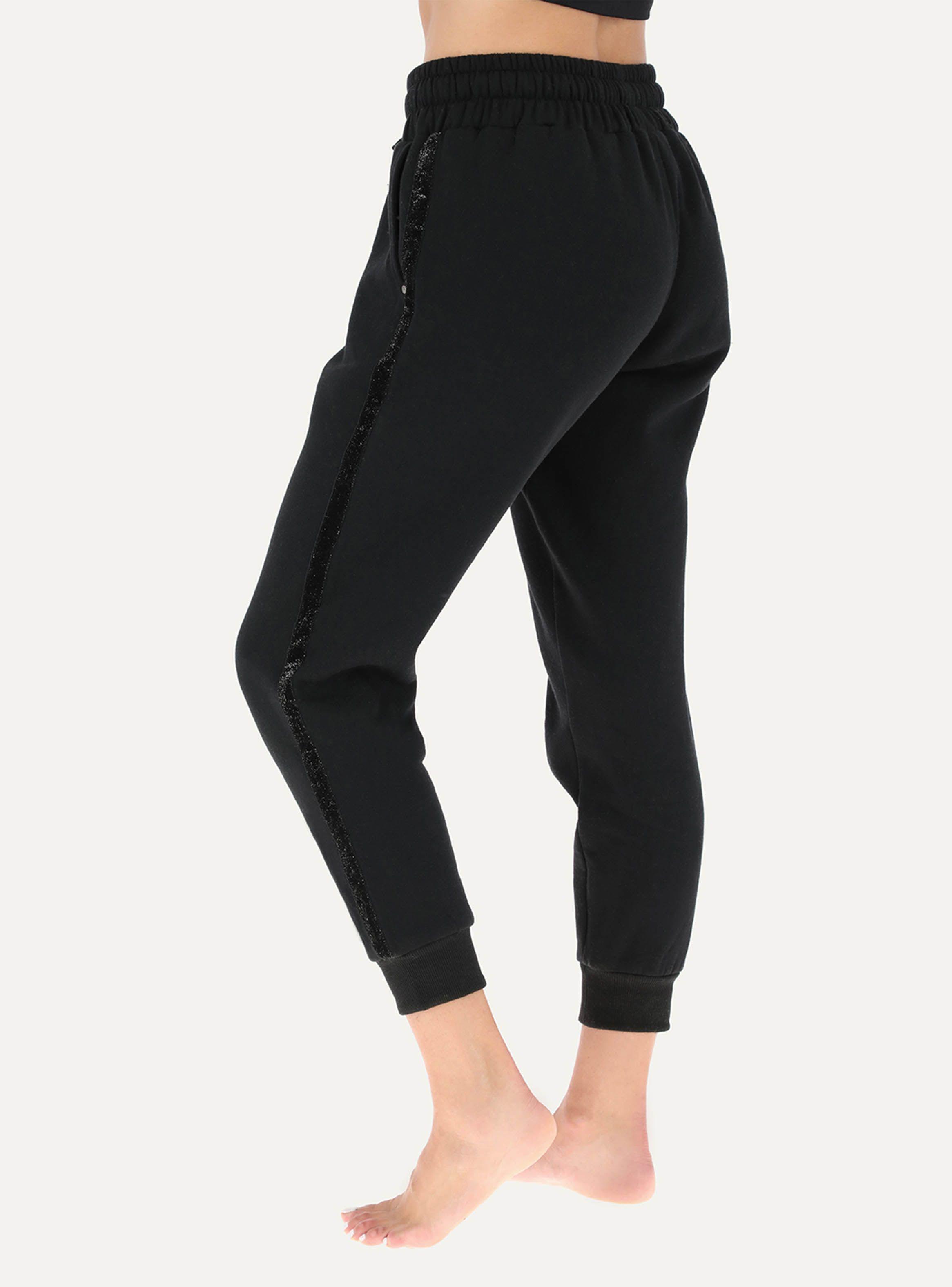 Calza Jogger Banda Lurex Flores-1