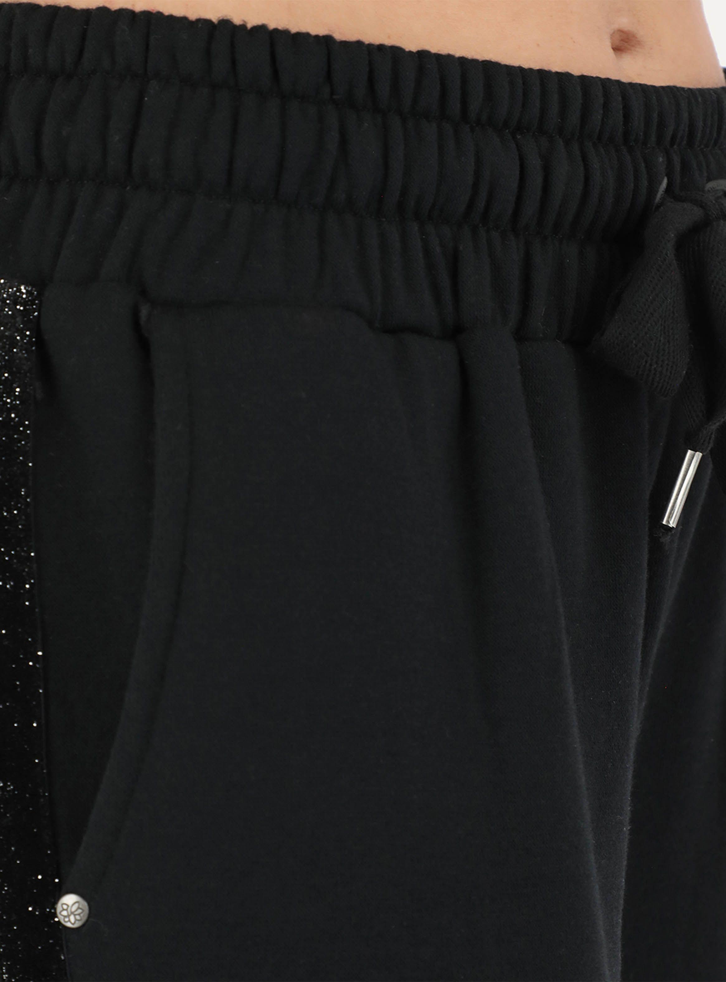 Calza Jogger Banda Lurex Flores-2