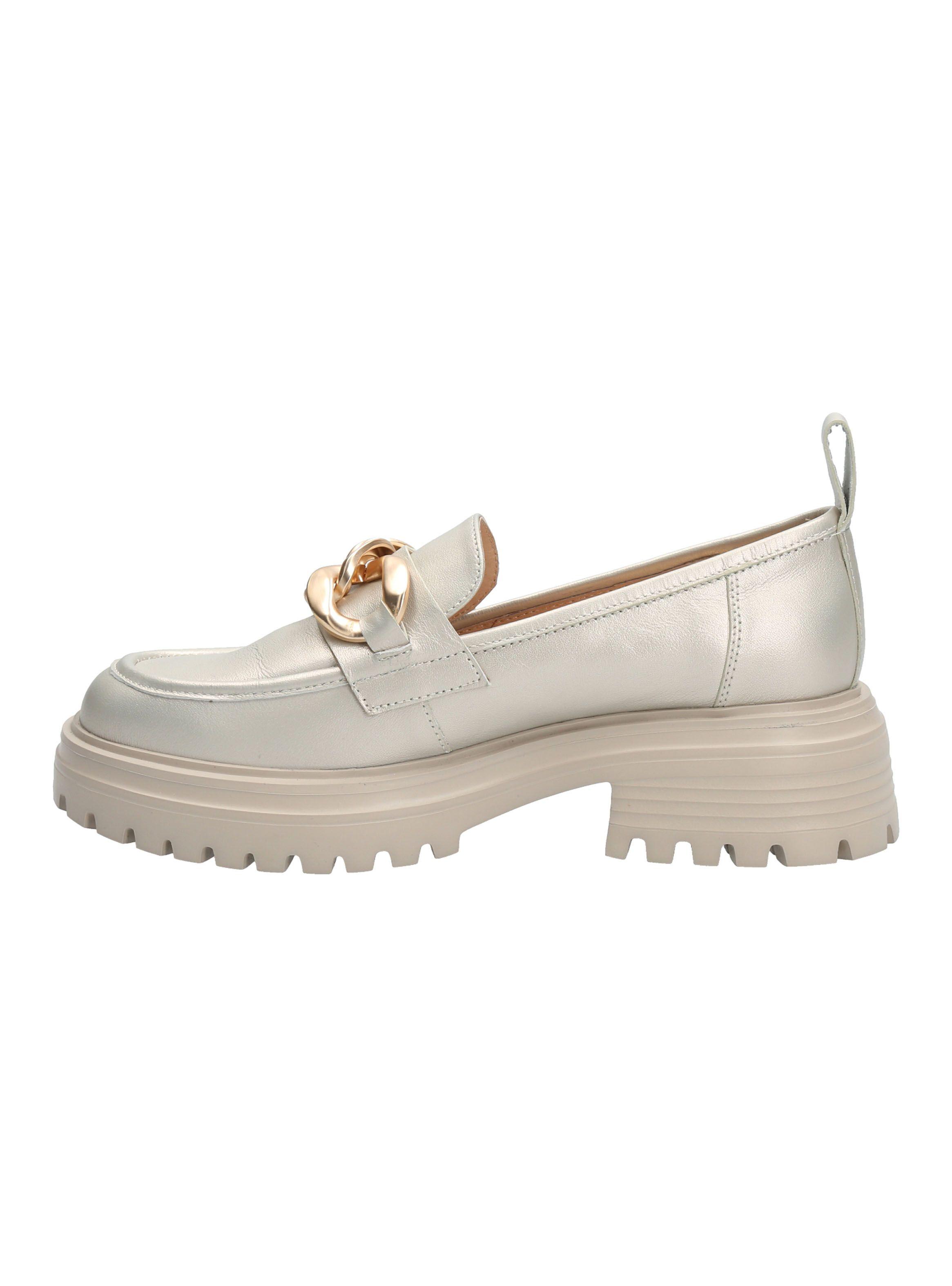 Mocasín Cuero Leboni Gold Mujer-2