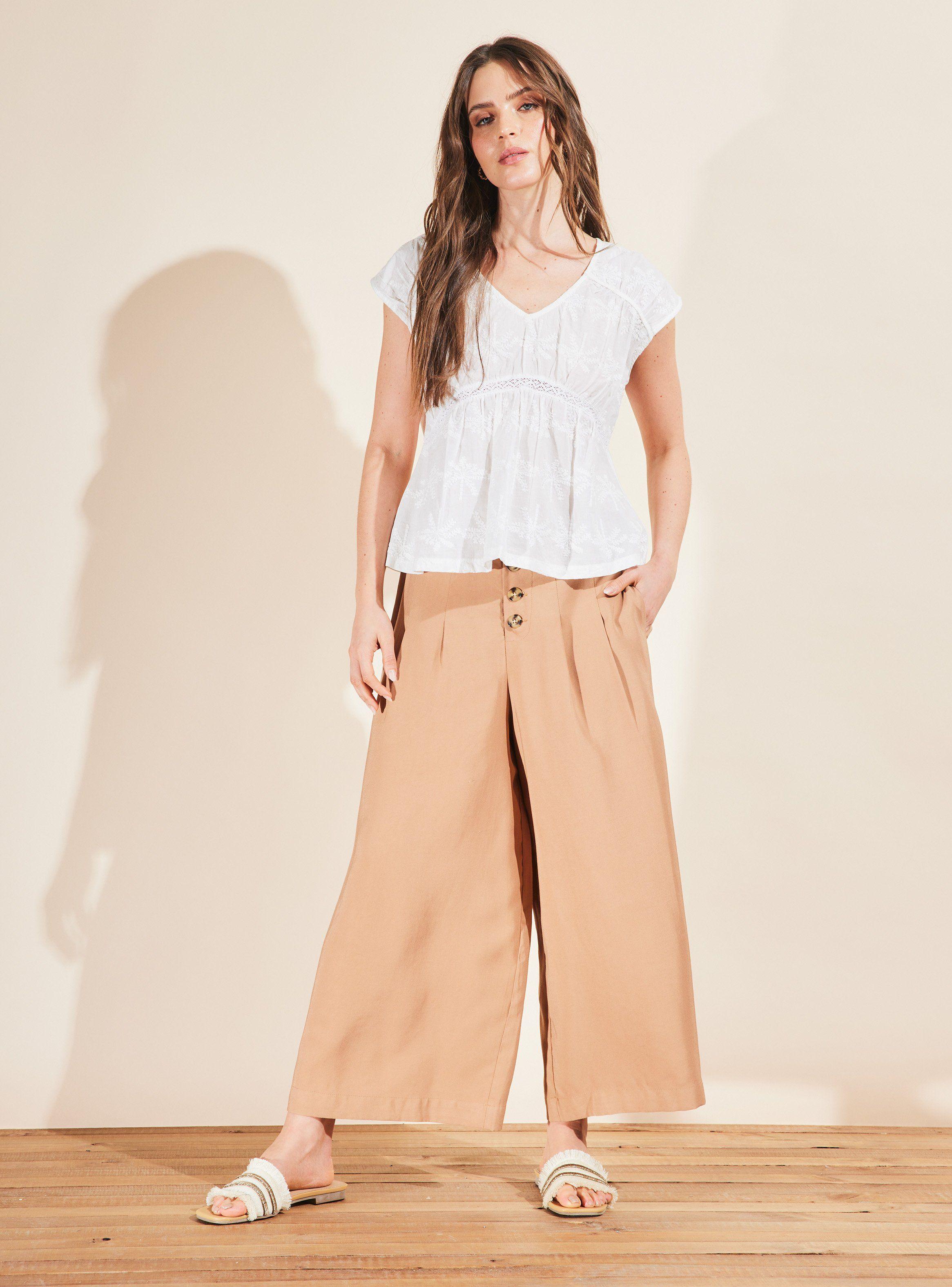 Pantalón Crop con Pinzas-4