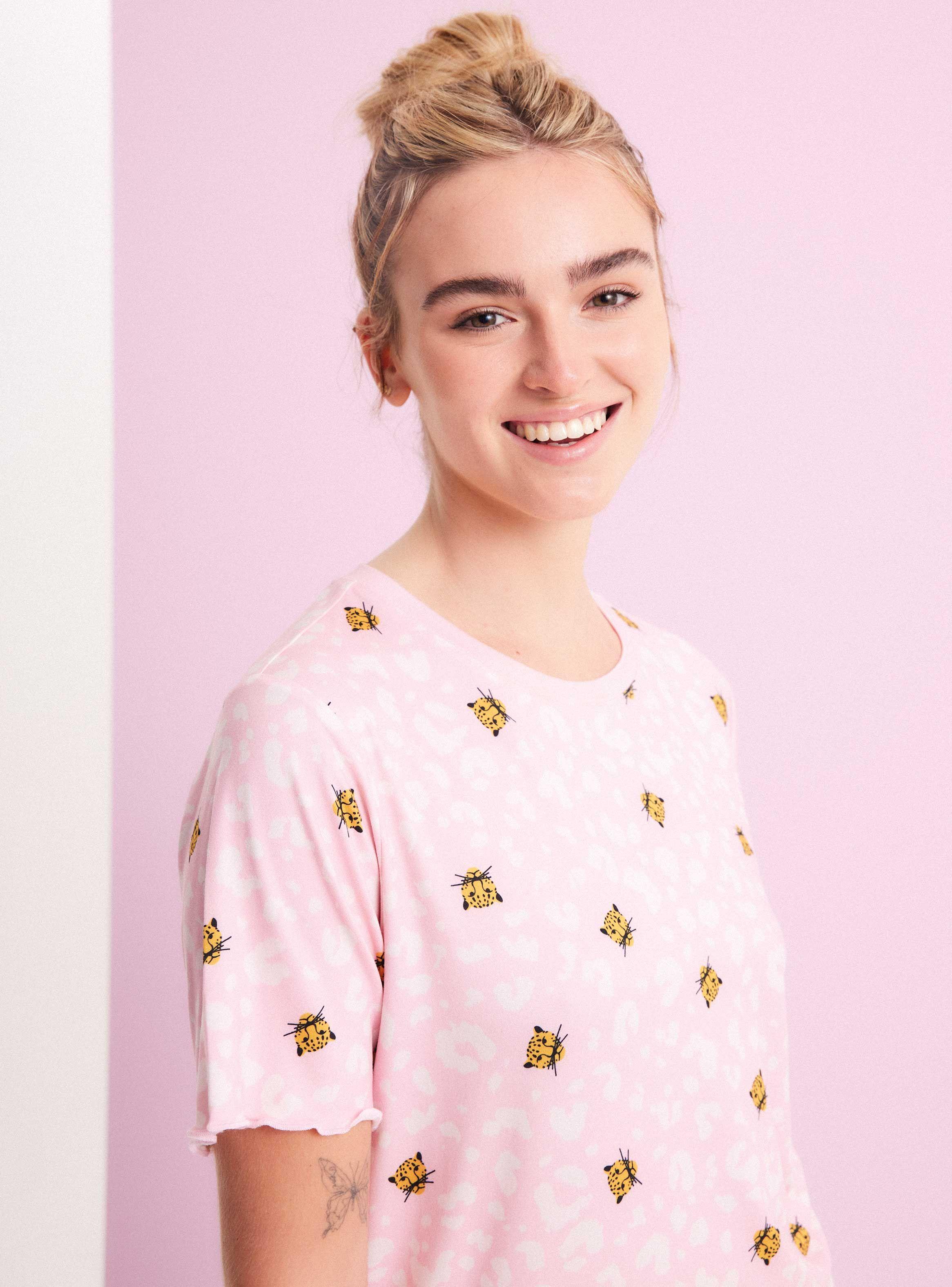 Pijama Corto Estampado con Rule-2